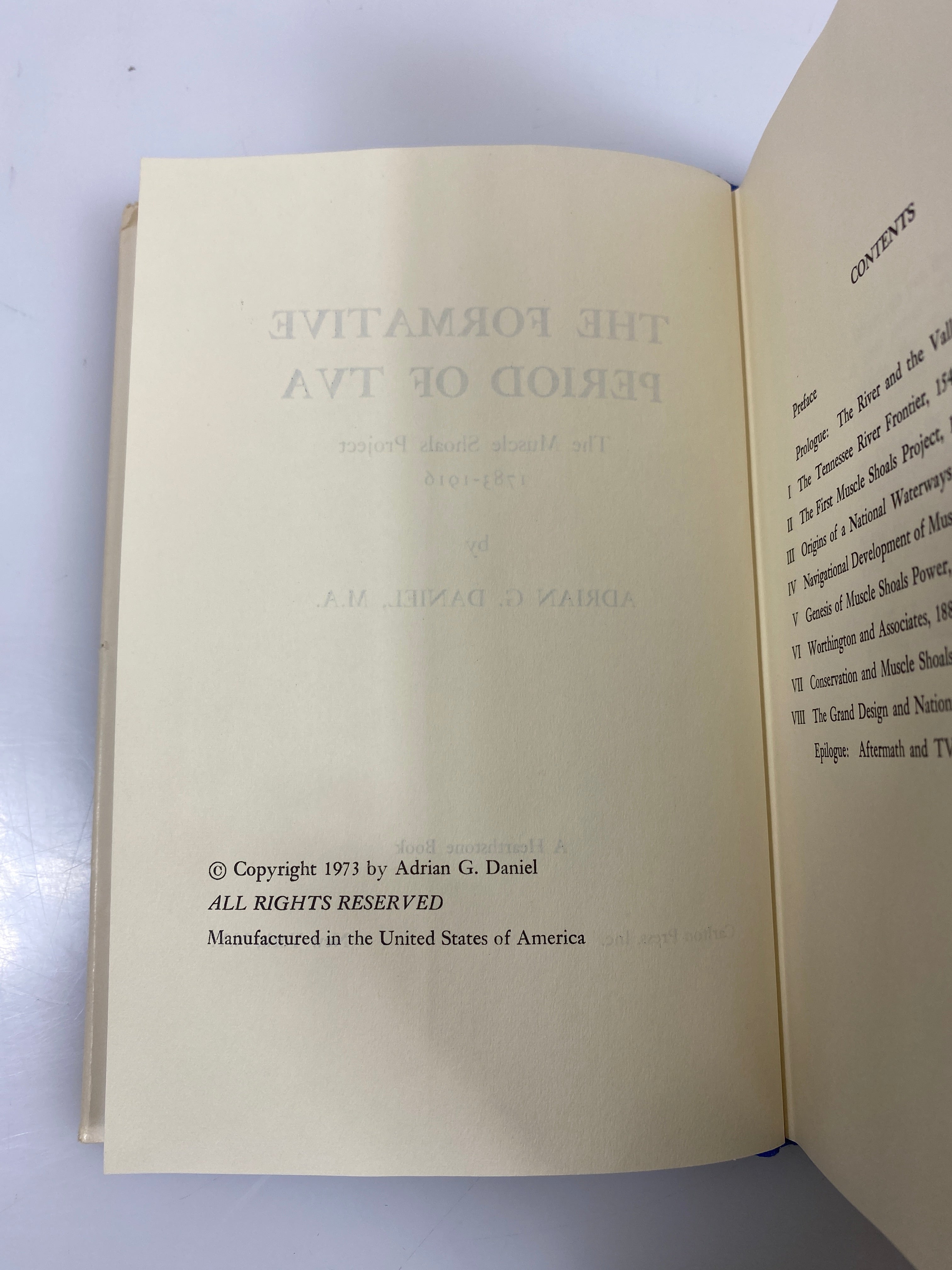 The Formative Period of TVA Daniel 1973 HCDJ