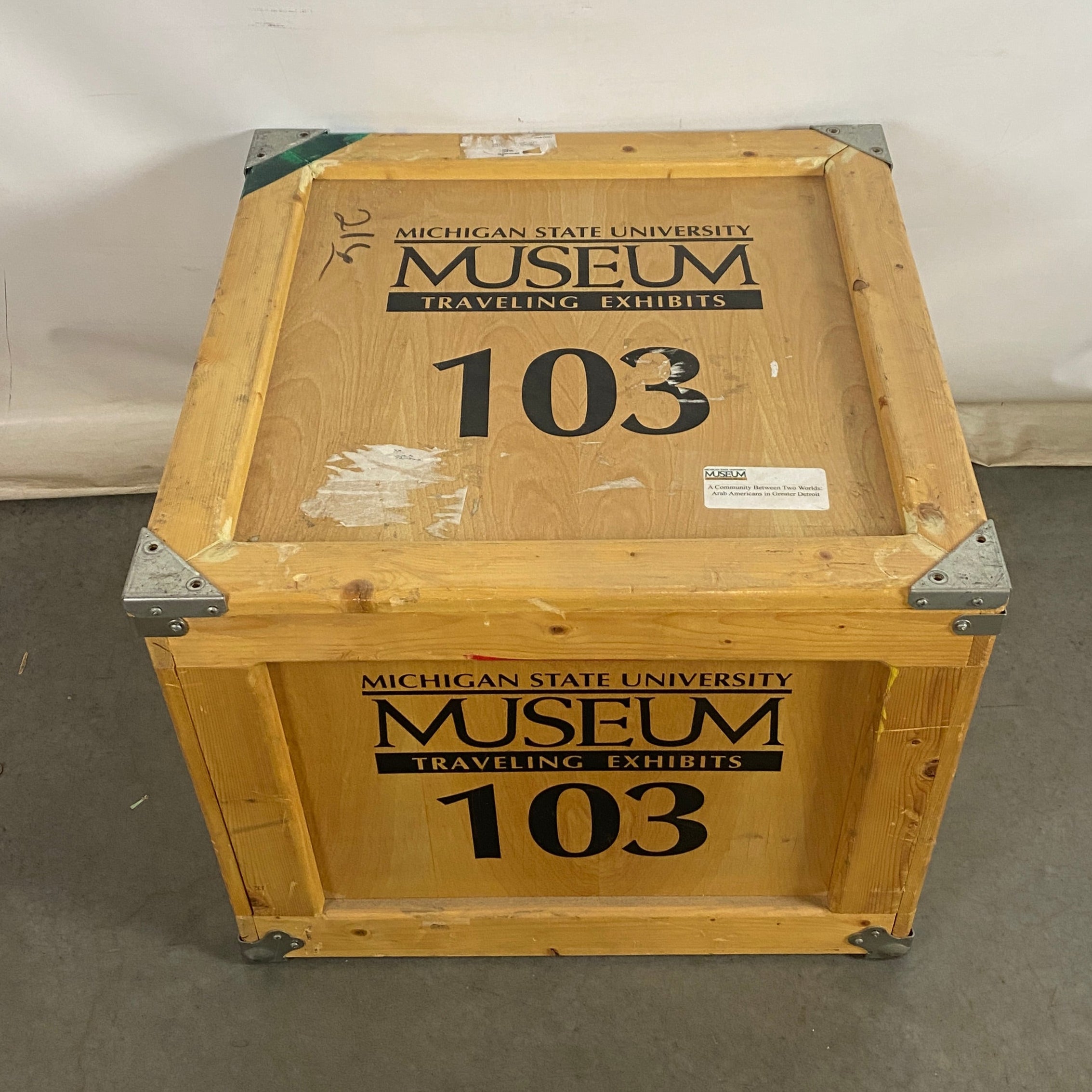 MSU Museum Traveling Exhibits Wooden Crate #103
