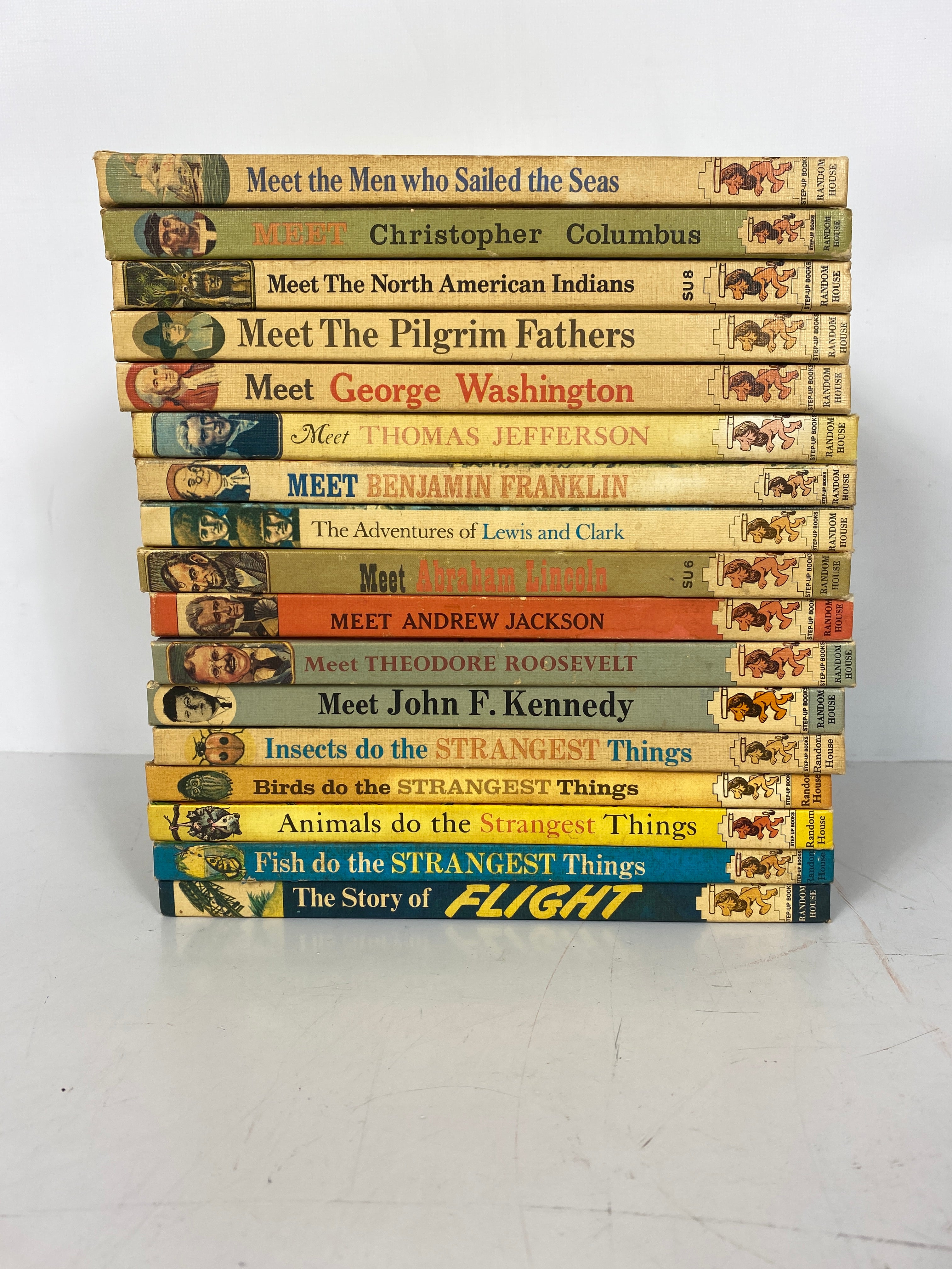 Lot of 17 Children's Step Up Books 1960's History Strange Animals Presidents