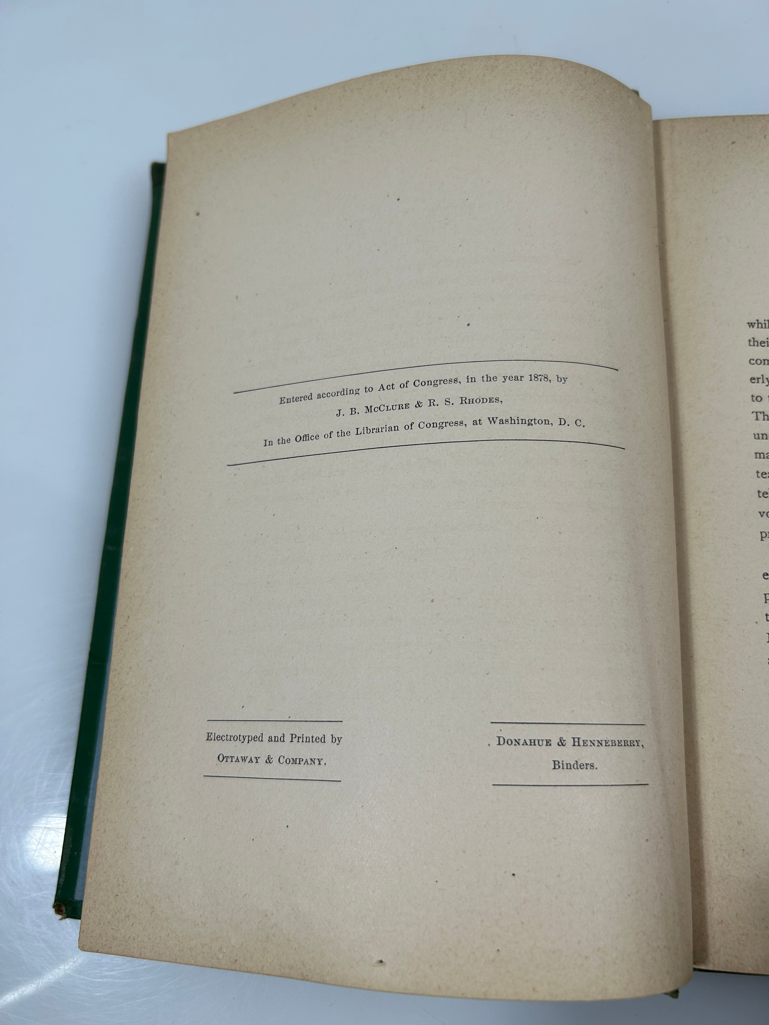 Moody's Anecdotes (D.L. Moody) by J.B. McClure Rhodes & McClure 1879 1st Ed HC