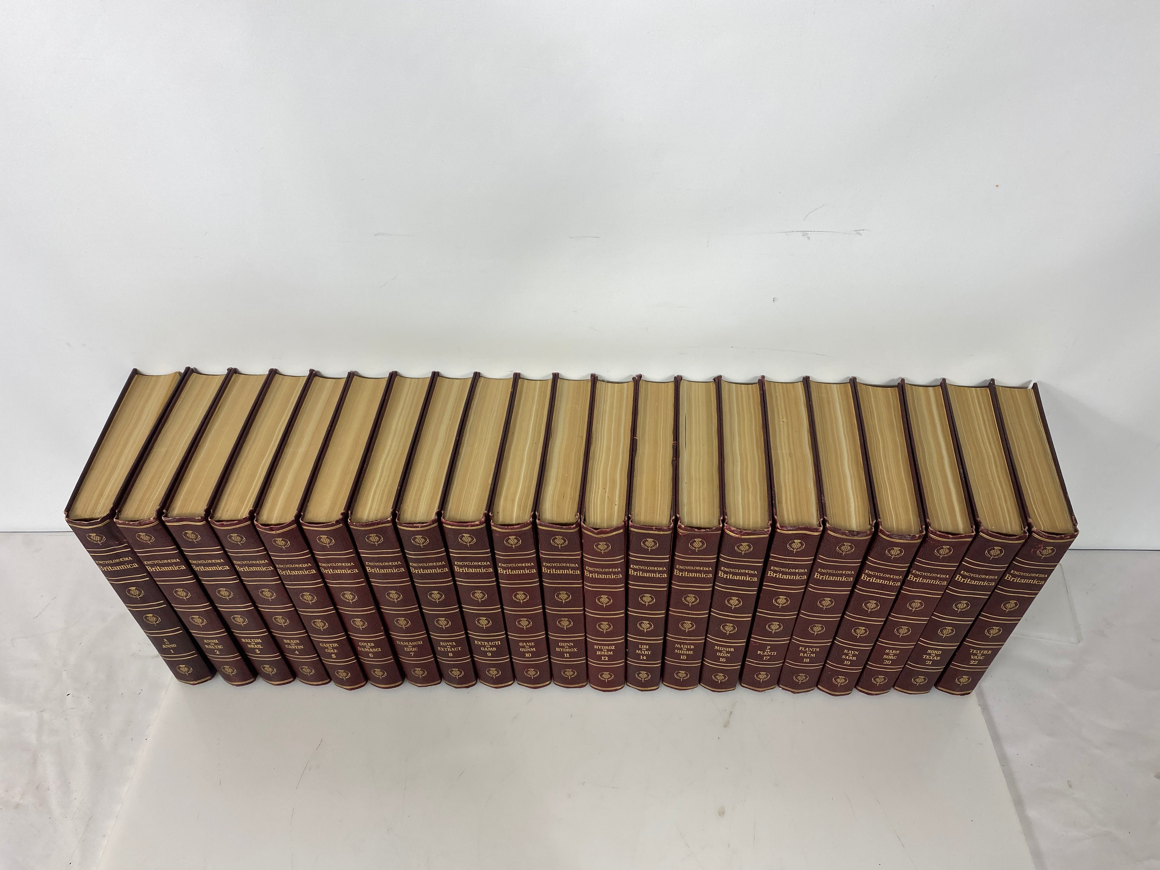 Lot of 21: Encyclopedia Britannica 1-12, 14-22 1957 HC