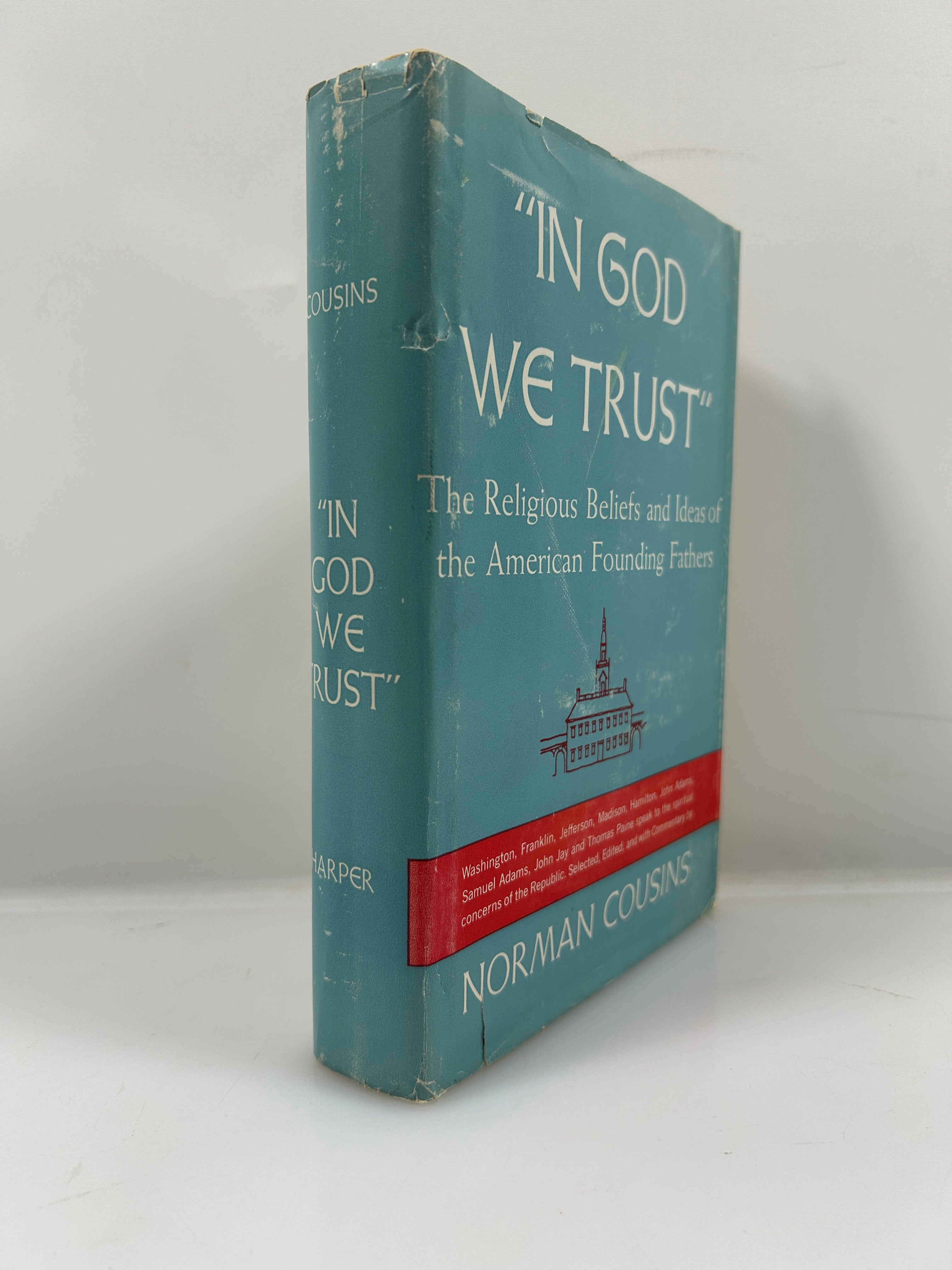 In God We Trust by Norman Cousins Ex-Library 1958 HCDJ