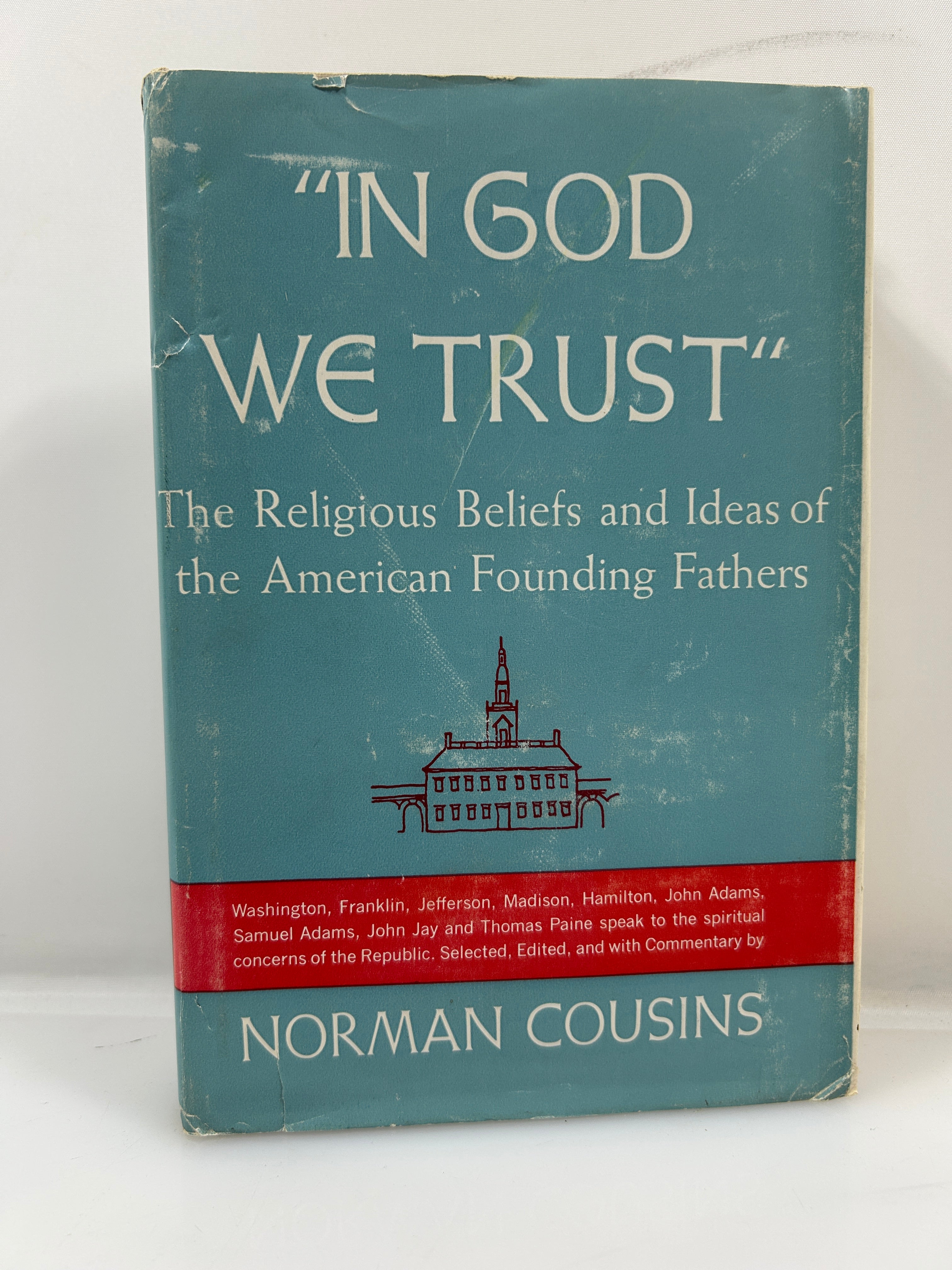 In God We Trust by Norman Cousins Ex-Library 1958 HCDJ