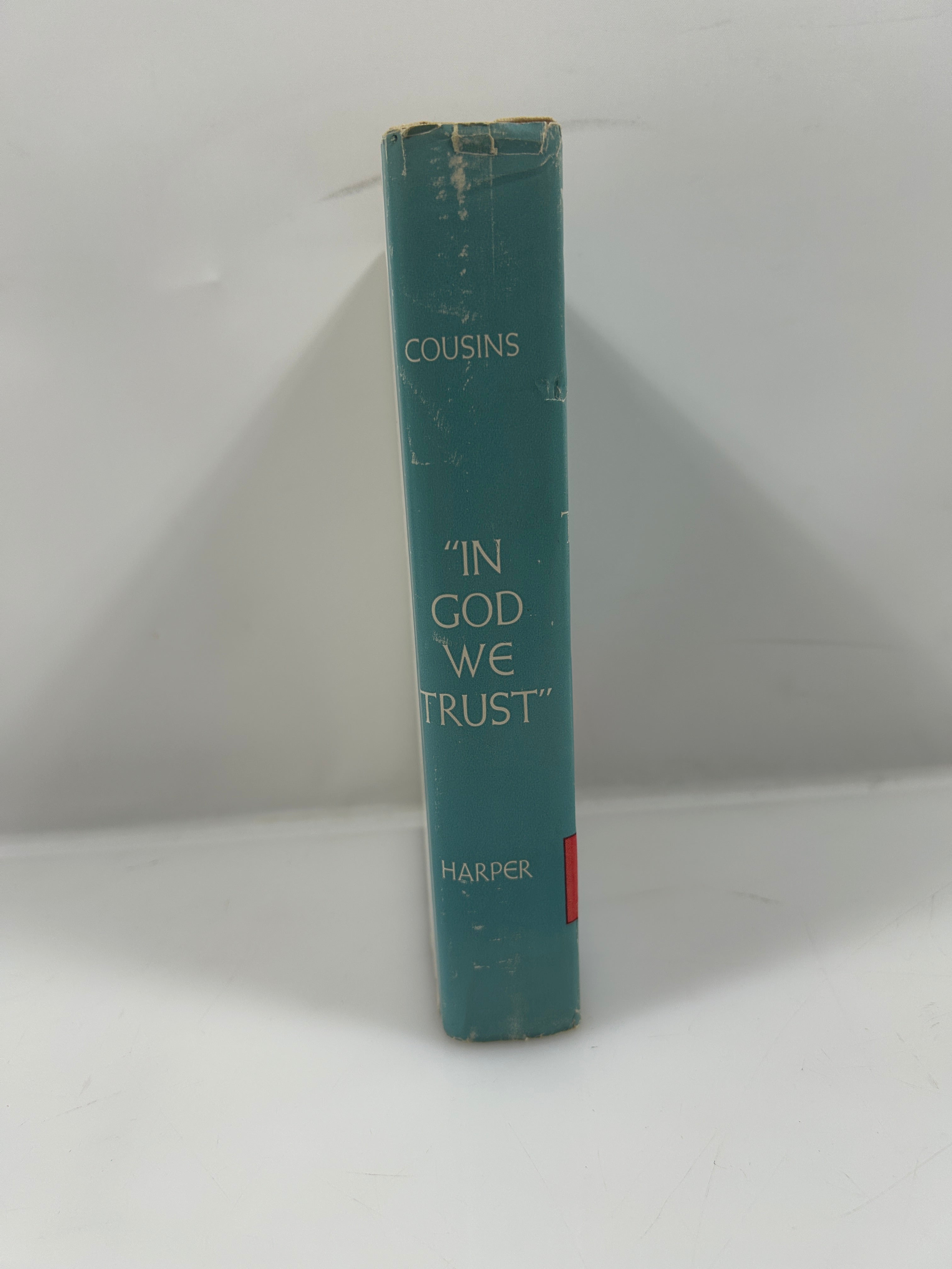 In God We Trust by Norman Cousins Ex-Library 1958 HCDJ