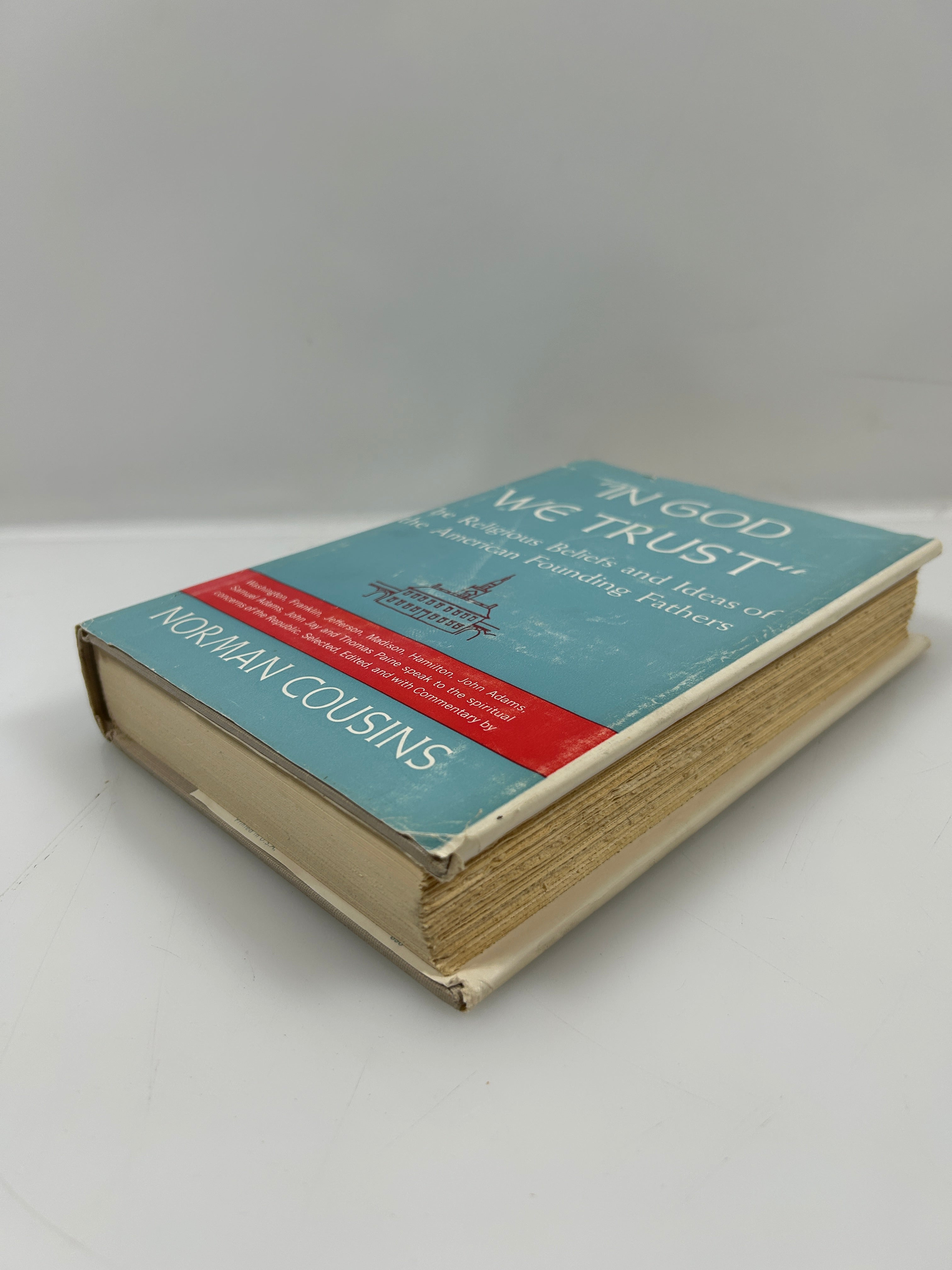 In God We Trust by Norman Cousins Ex-Library 1958 HCDJ