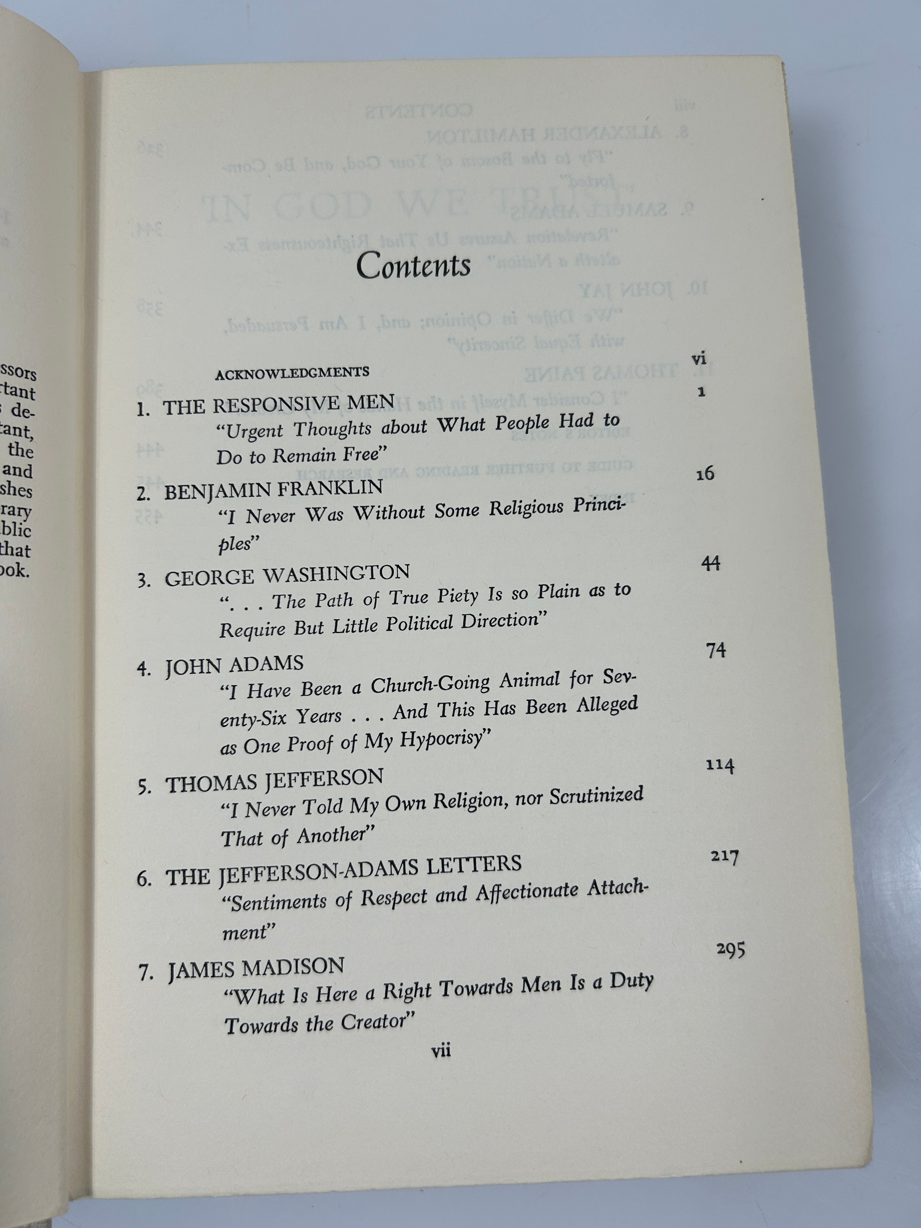 In God We Trust by Norman Cousins Ex-Library 1958 HCDJ