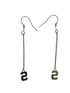 Michigan State University Small "S" Stainless Steel Charm Dangle Earrings