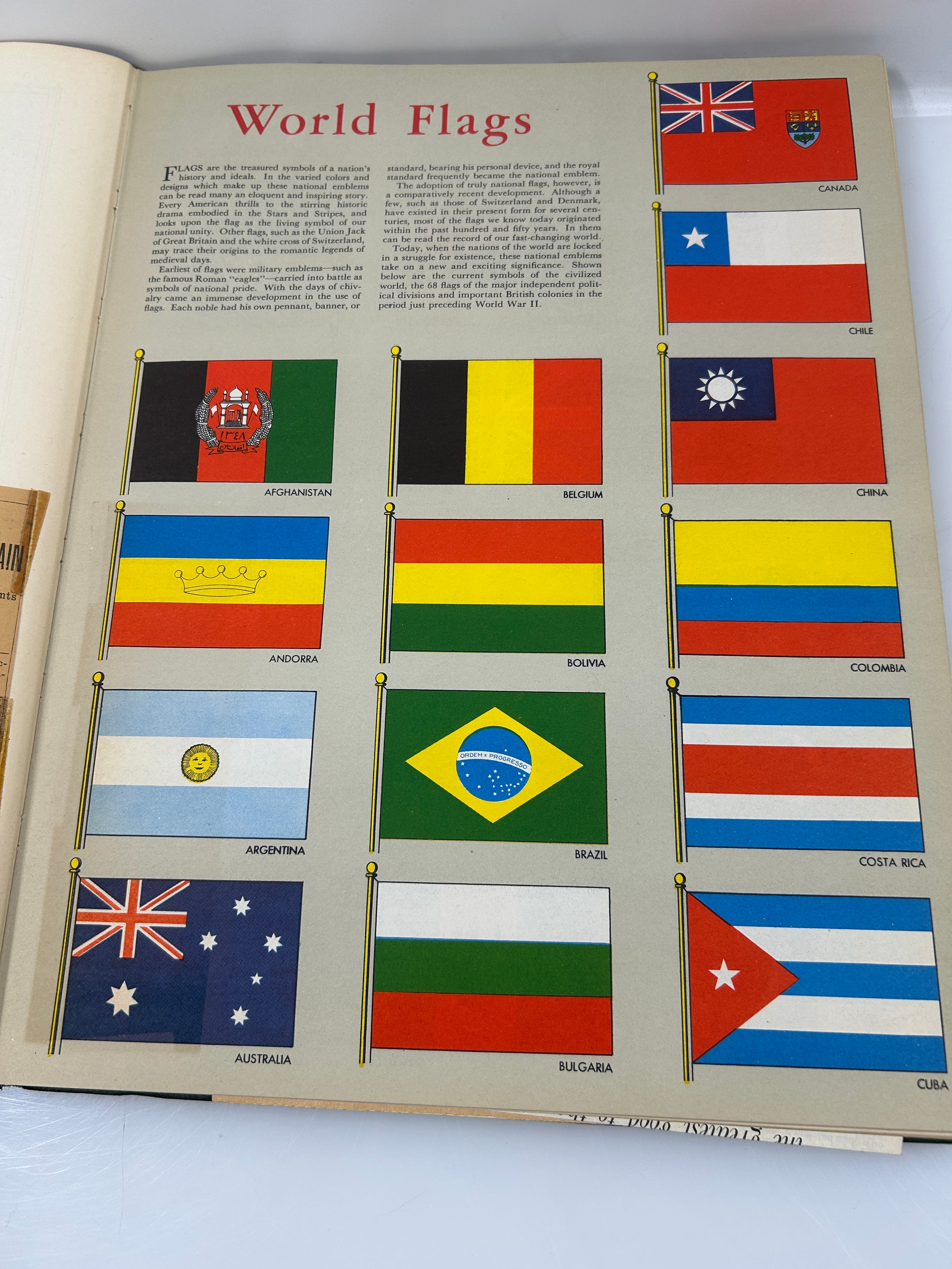 Rand McNally World Atlas Premier Edition 1948 with Ephemera