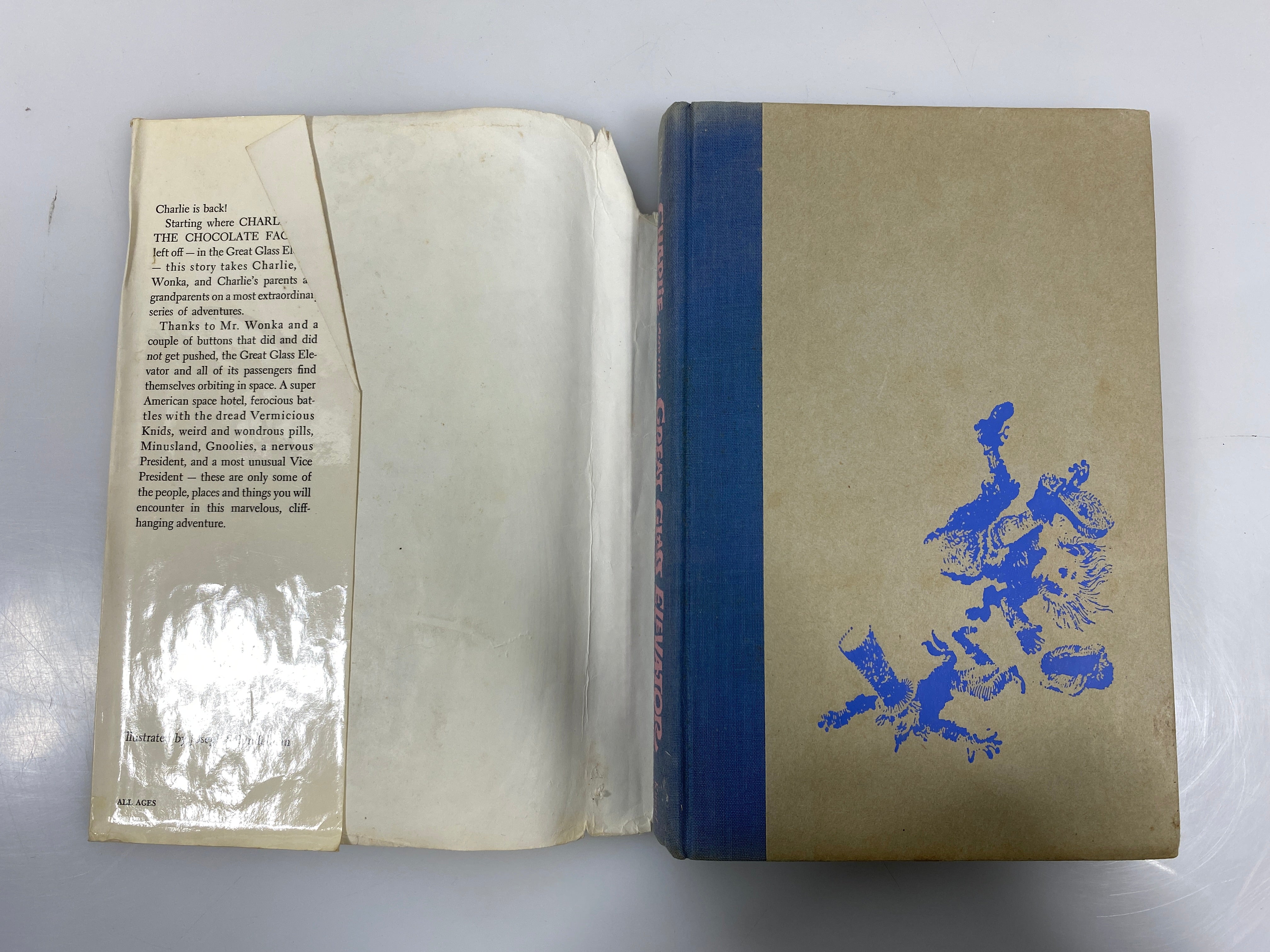 Charlie and the Great Glass Elevator by Roald Dahl 1972 HCDJ