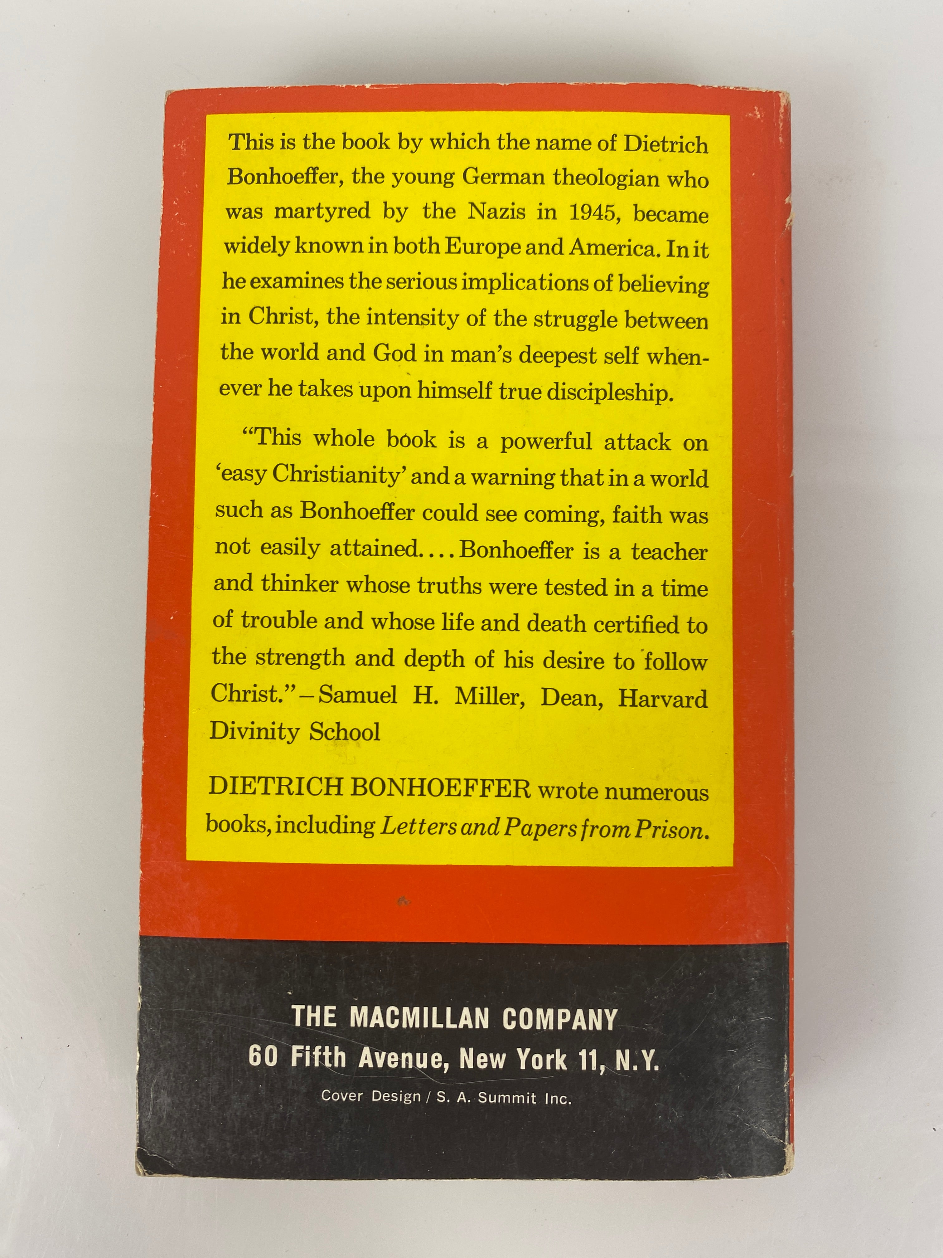 The Cost of Discipleship Dietrich Bonhoeffer Paperback 1963