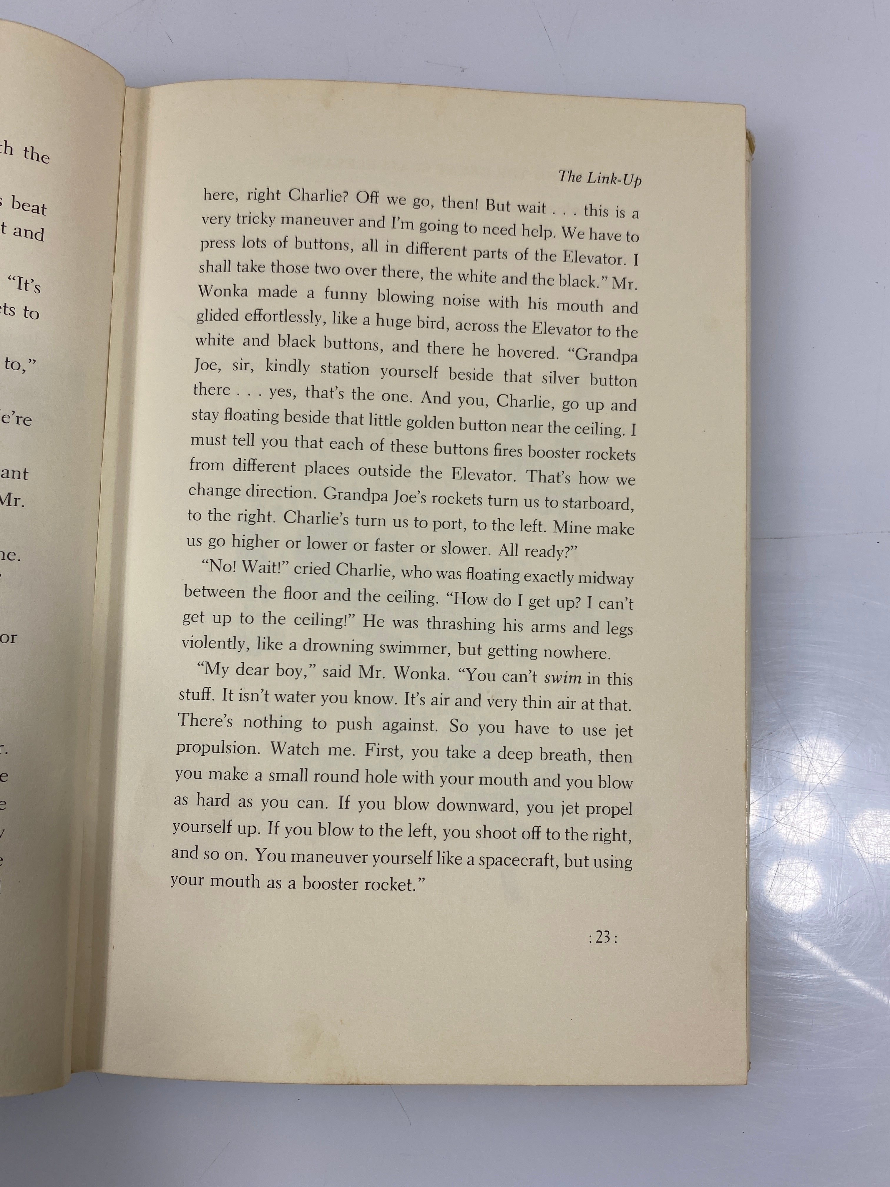 Charlie and the Great Glass Elevator by Roald Dahl 1972 HCDJ