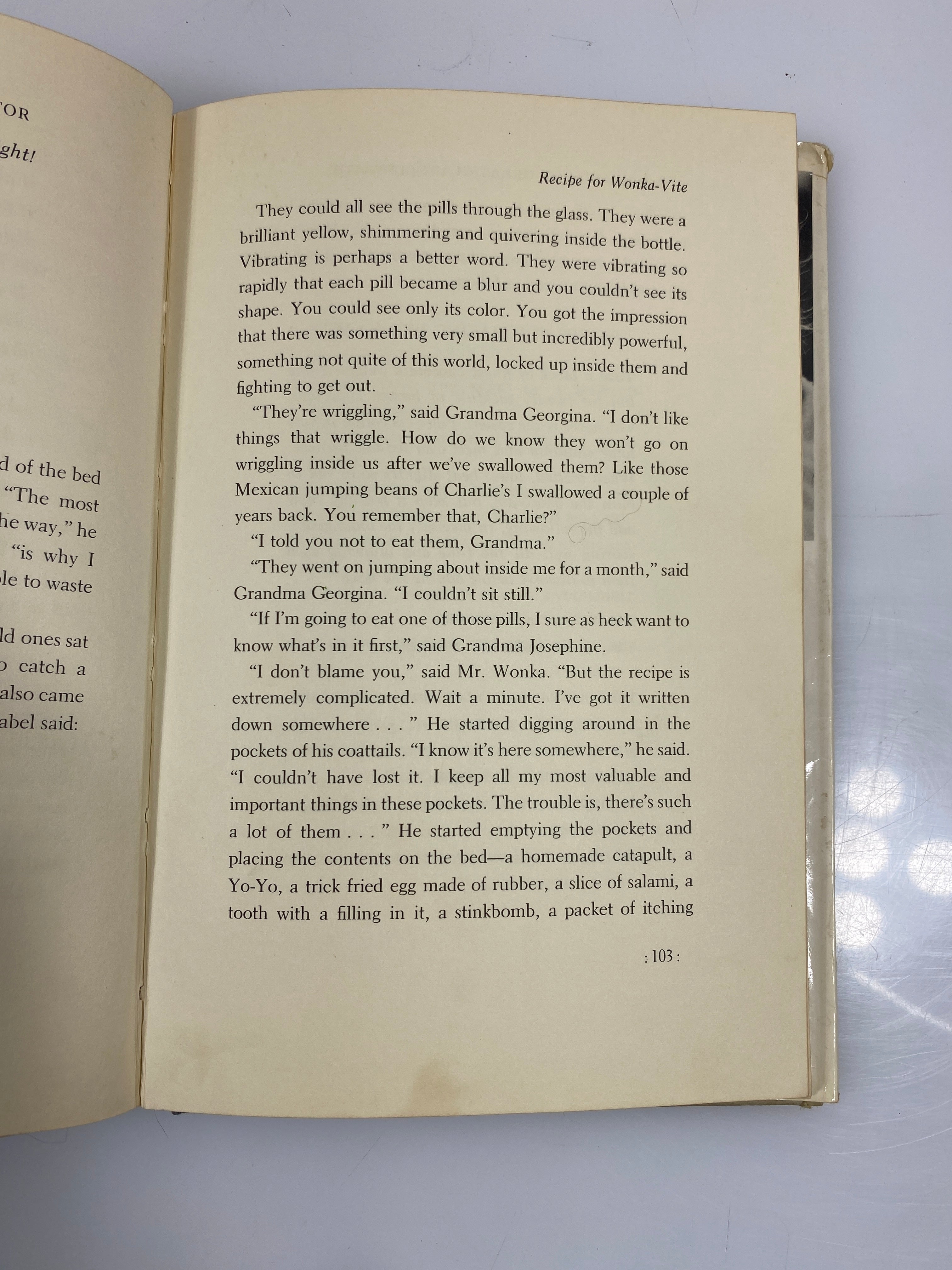 Charlie and the Great Glass Elevator by Roald Dahl 1972 HCDJ
