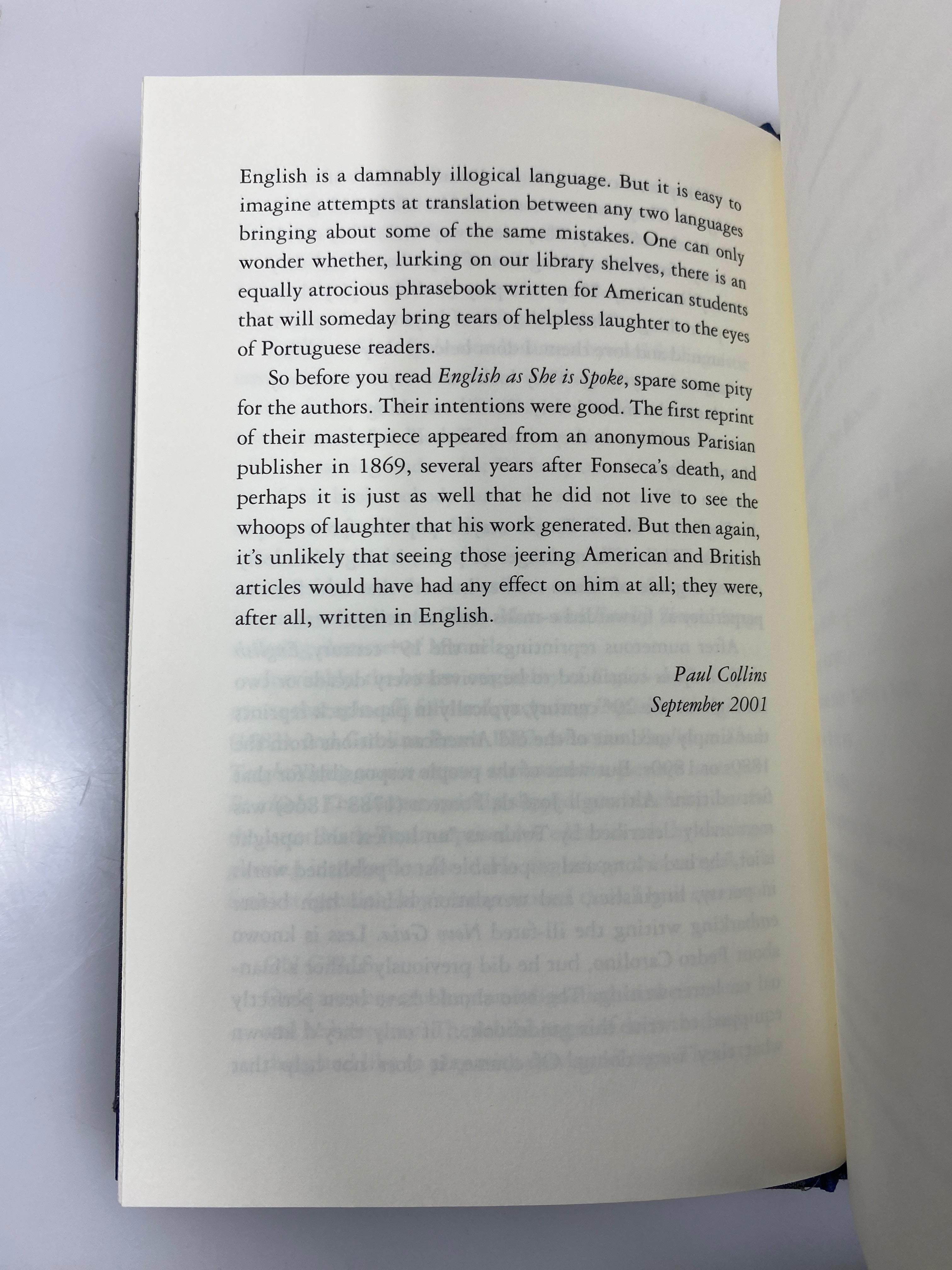 English as She is Spoke Fonseca/Carolina Reprint 2001 HC