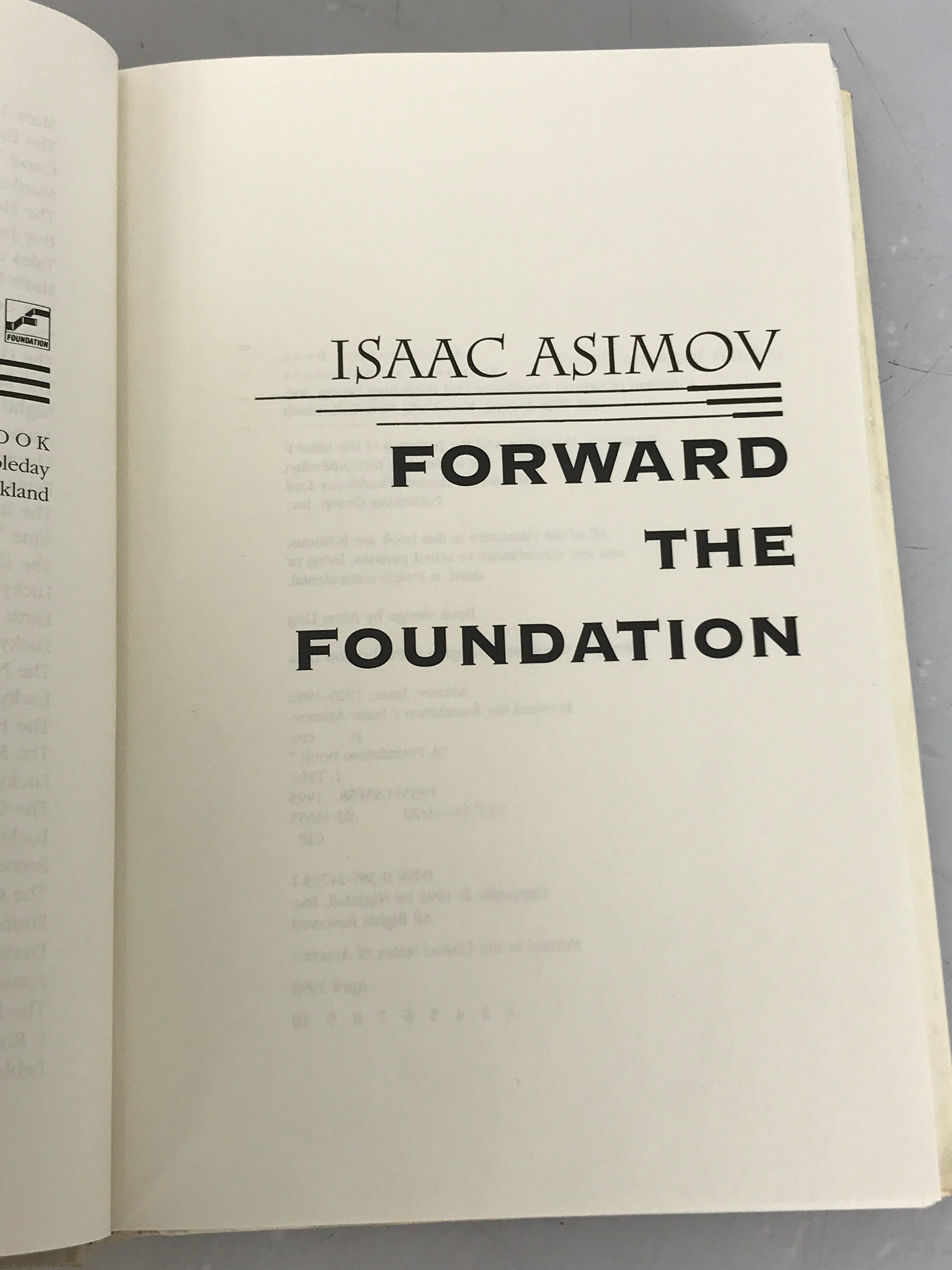Lot of 2 Isaac Asimov: Foundation and Earth / Forward the Foundation HC DJ