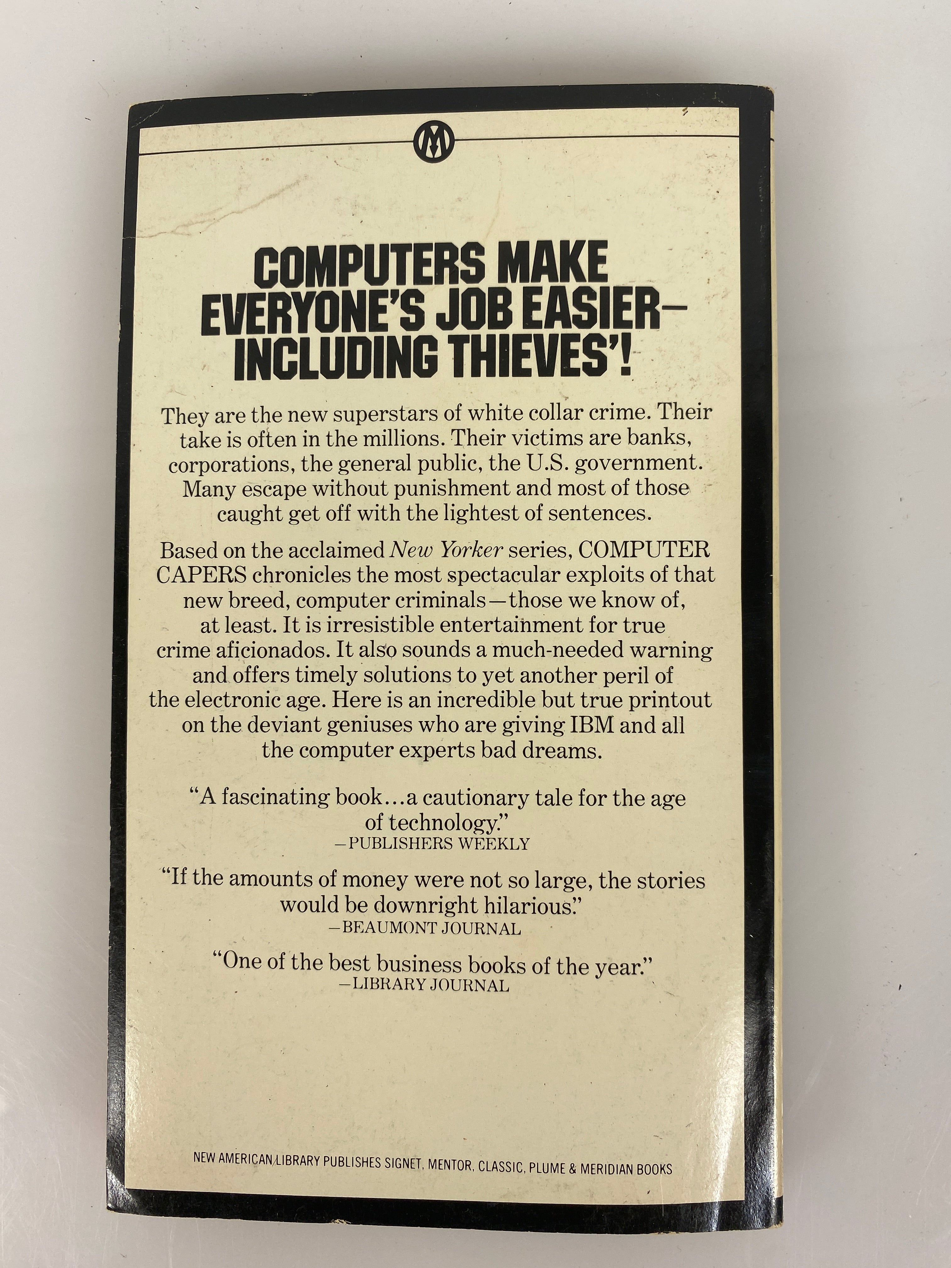 Computer Capers Thomas Whiteside Vintage Paperback 1979
