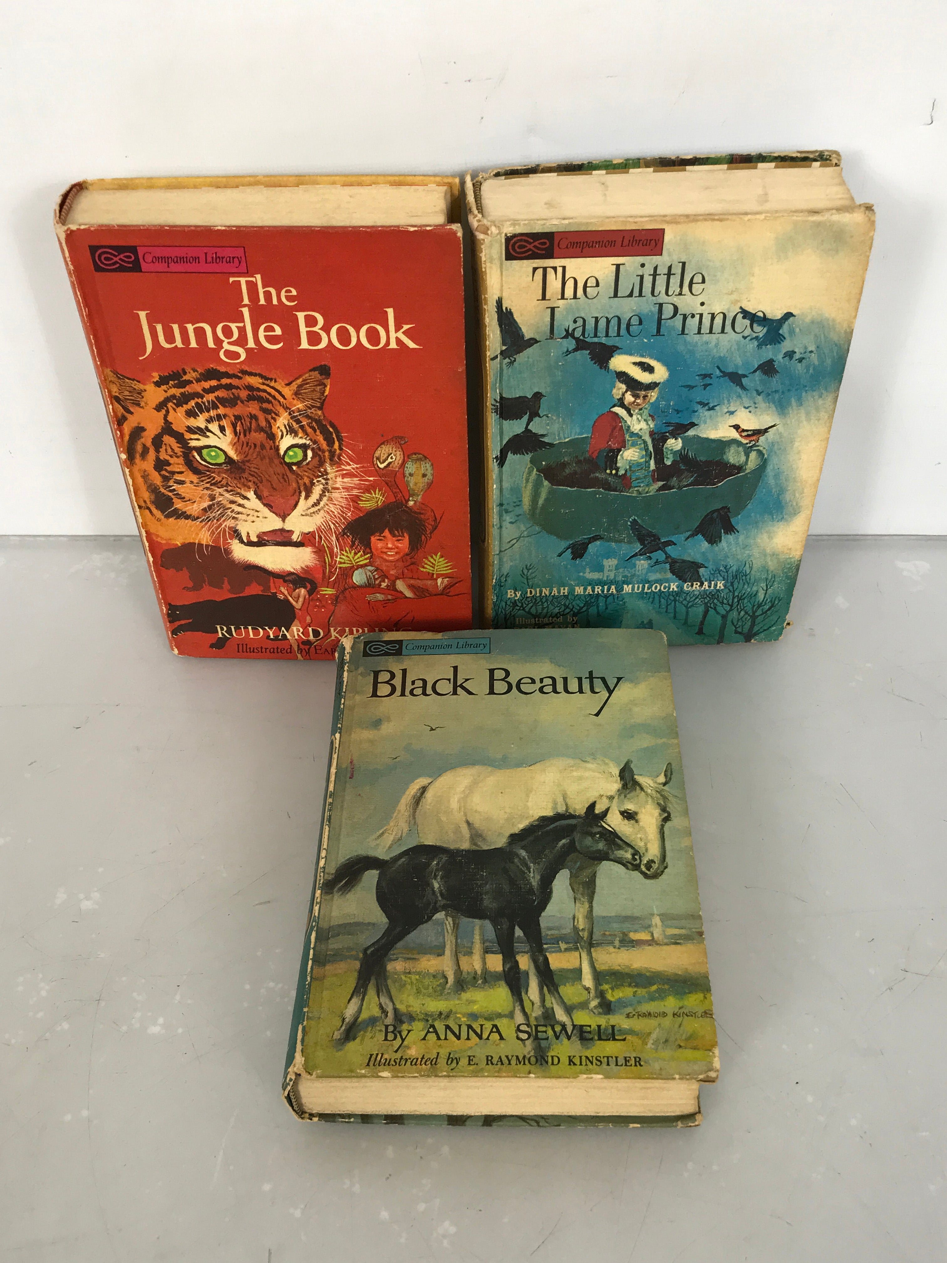 Lot of 3 Companion Library Classics The Wizard of Oz/The Jungle Book, Robin Hood/The Little Prince, and The Call of the Wild/Black Beauty HC