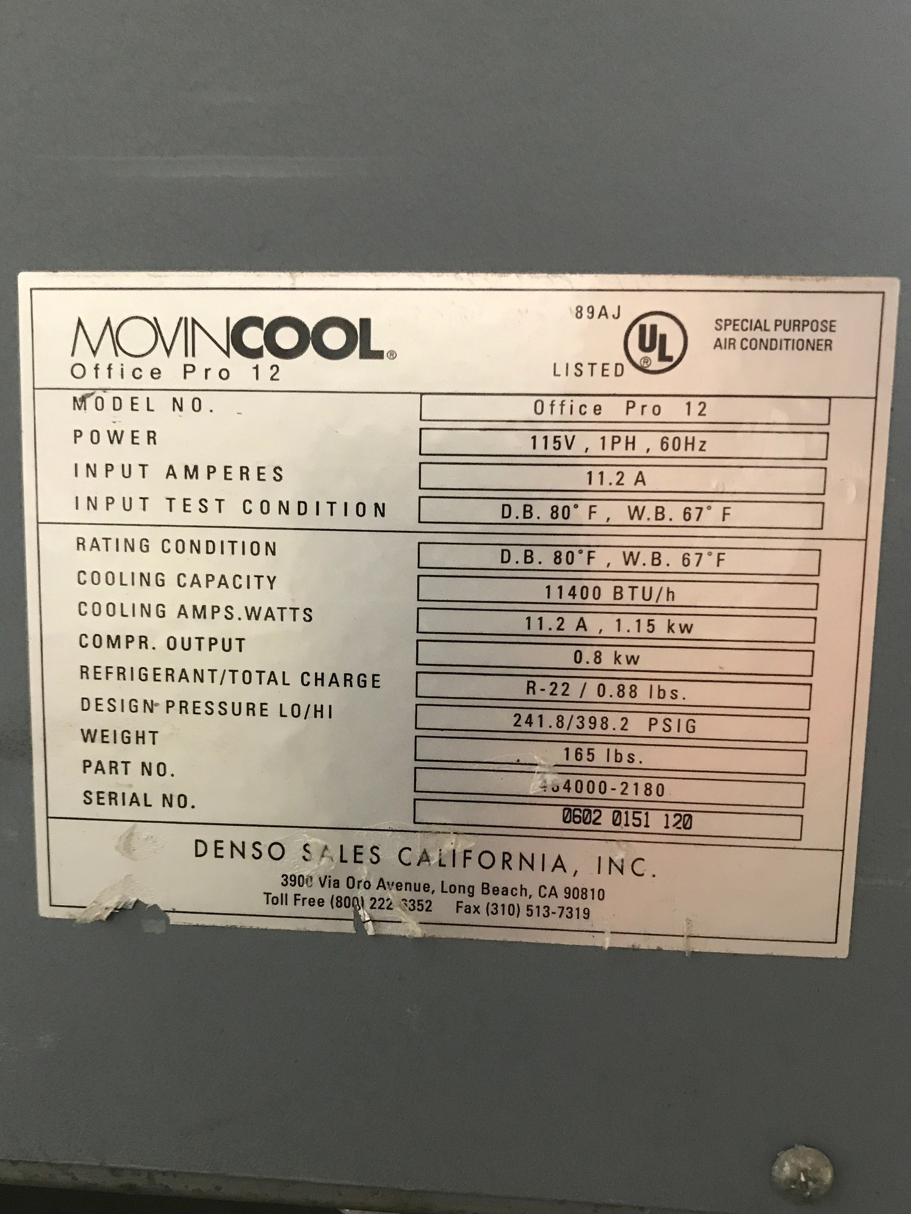 MovinCool Office Pro 12 Air Conditioner