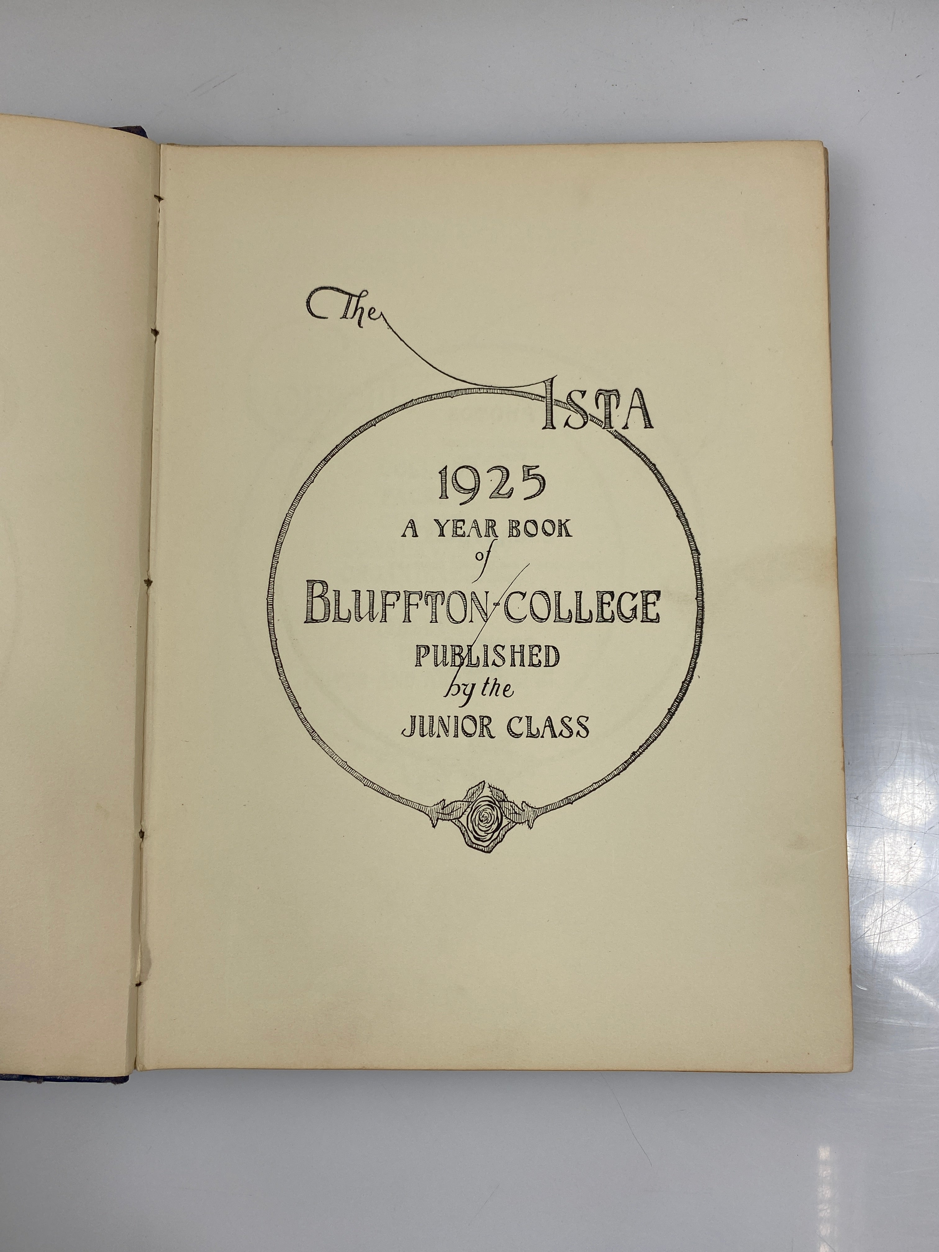 1925 Bluffton College "Ista" Yearbook Bluffton OH HC