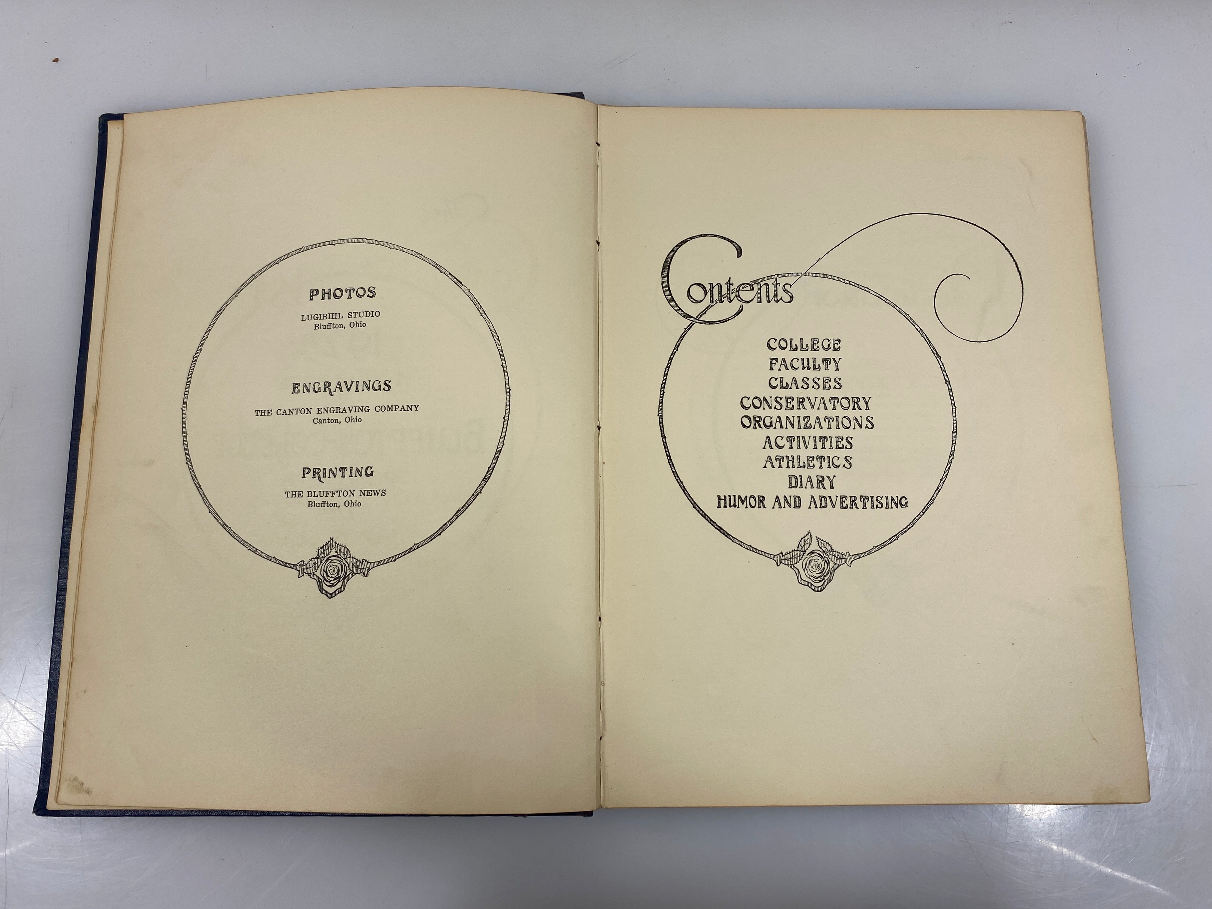 1925 Bluffton College "Ista" Yearbook Bluffton OH HC