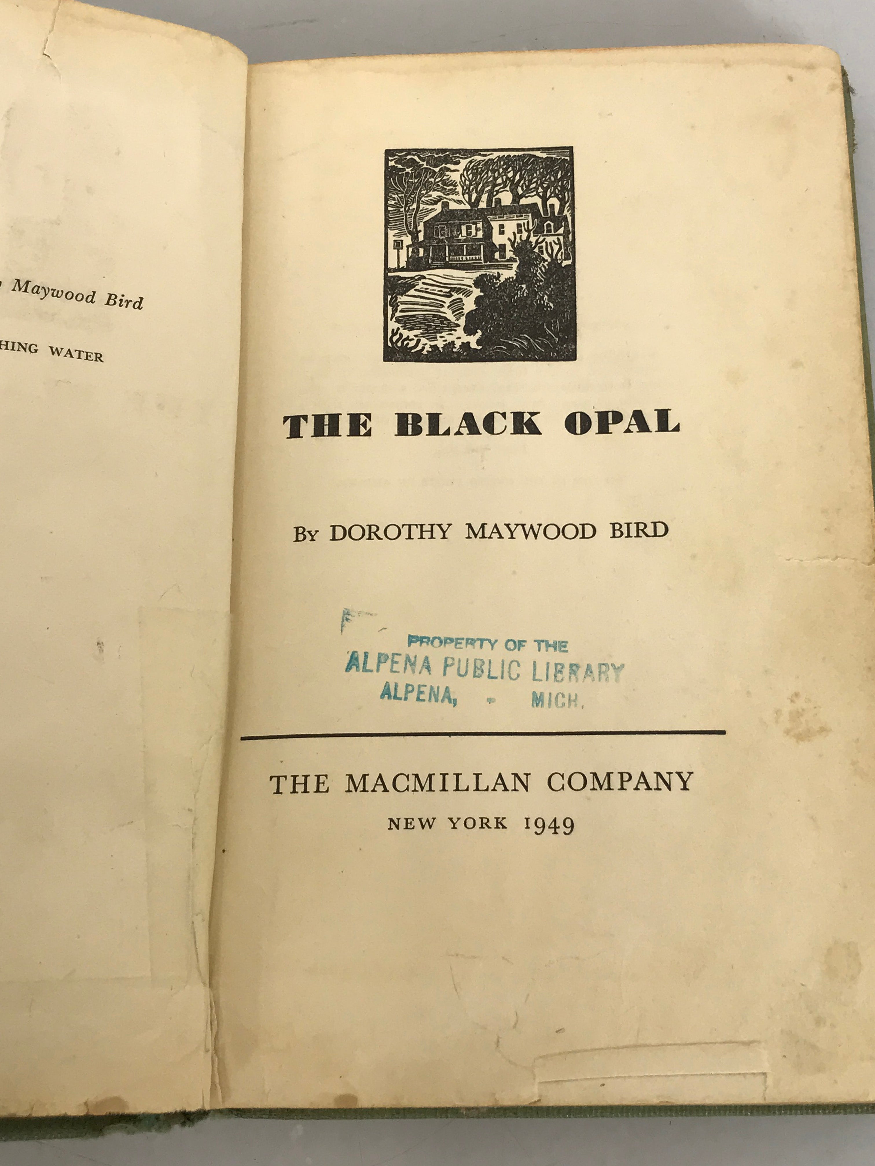 Vintage The Black Opal by Dorothy Maywood Bird First Printing 1949 HC