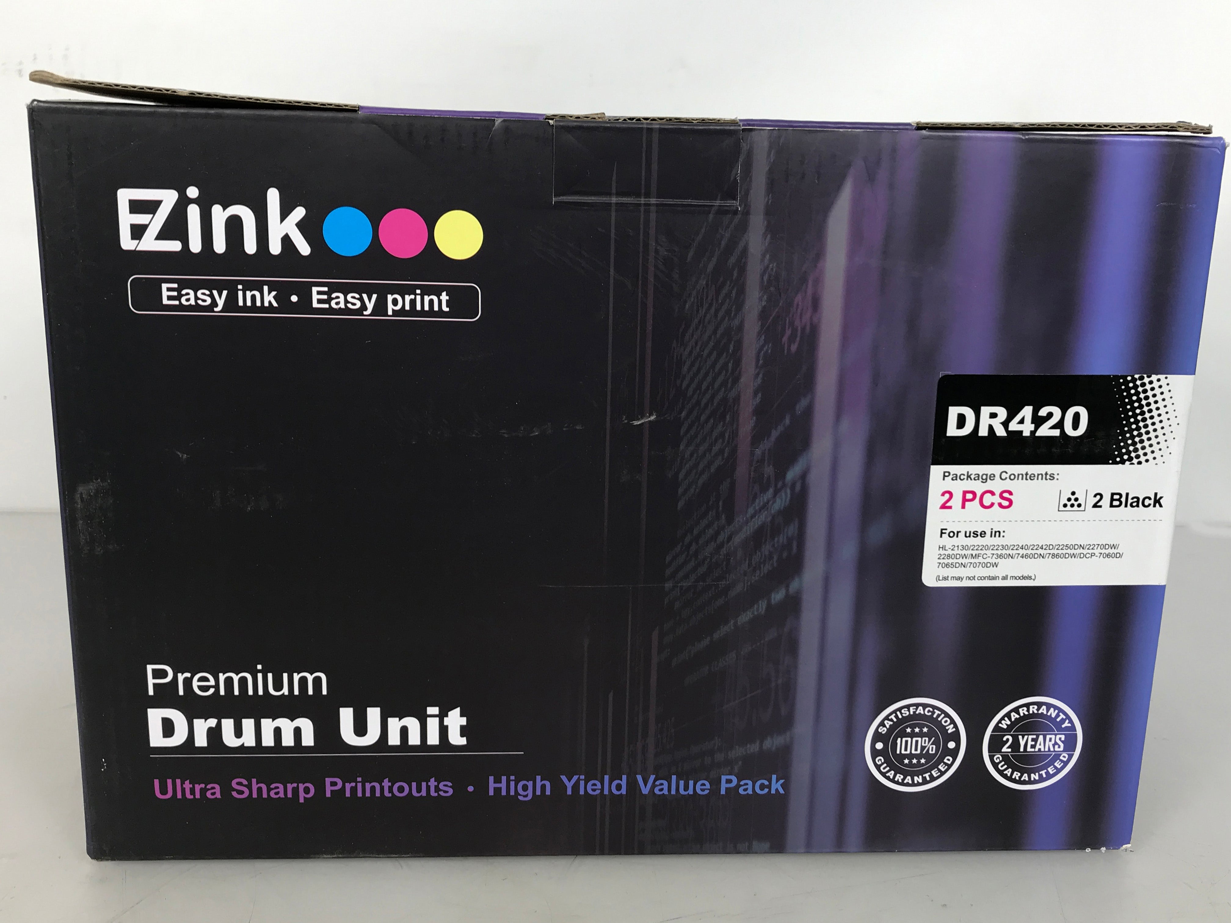 E-Z Ink DR420 Black Drum Unit 2-Pack