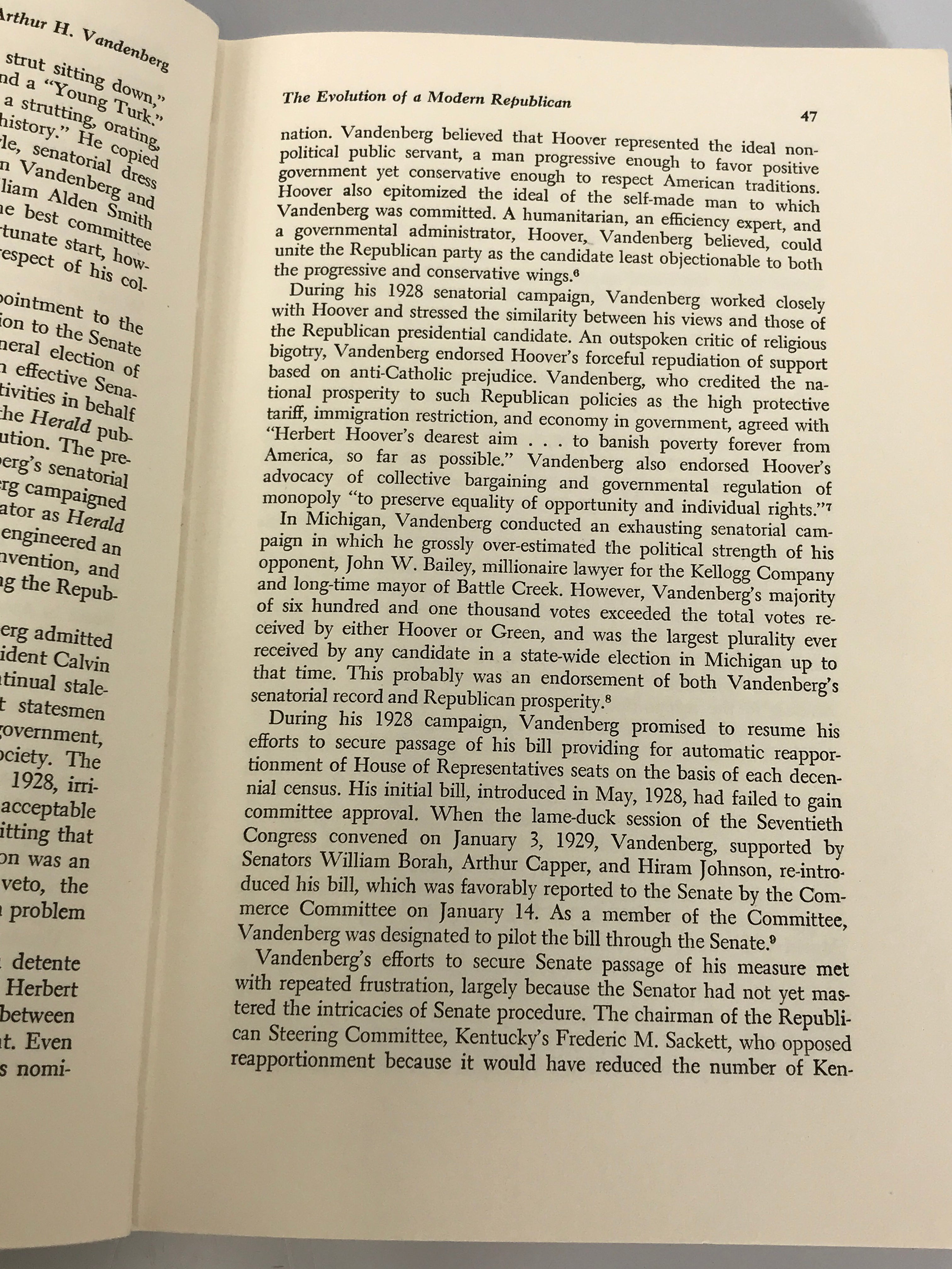 Senator Arthur H. Vandenberg: The Evolution of a Modern Republican by Tompkins (1970) Rare HC Former Library Copy