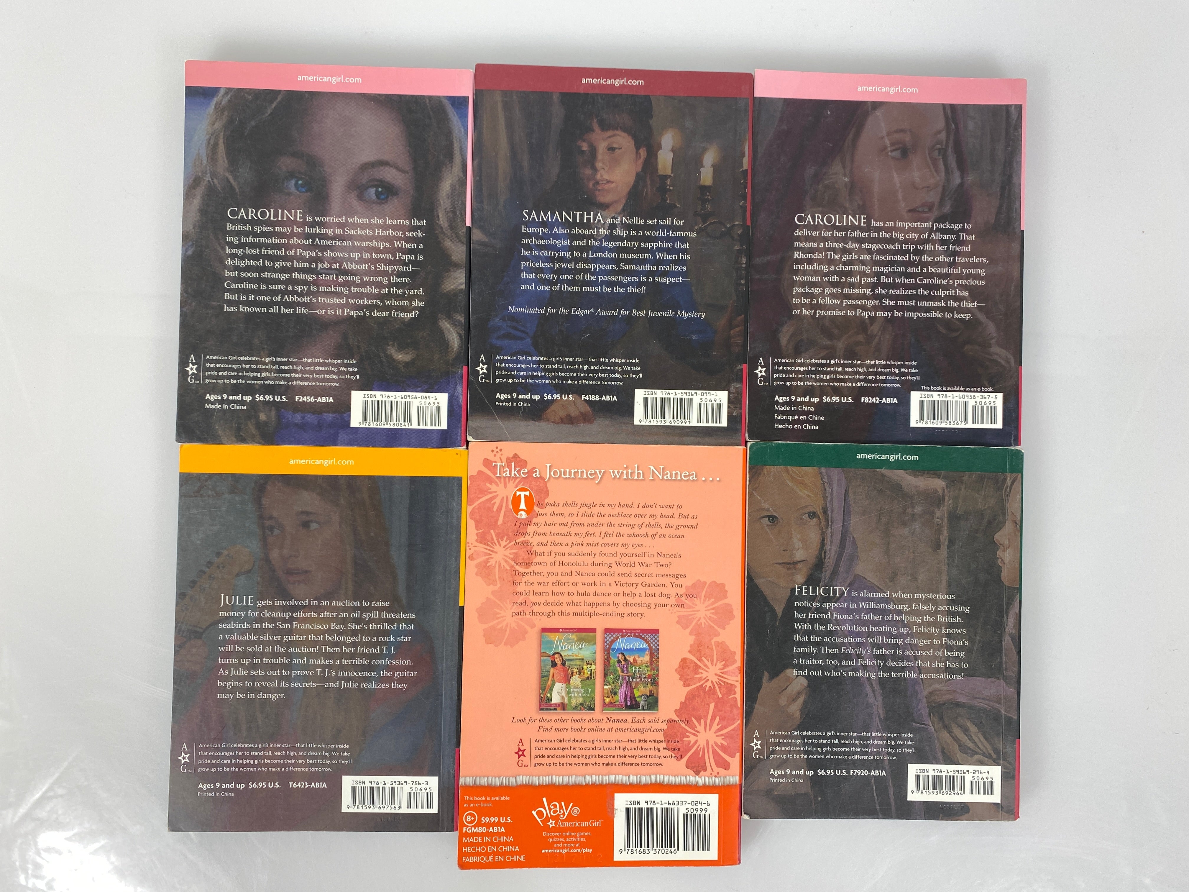Lot of 6 American Girl Books SC Mysteries Journey 2006-2017