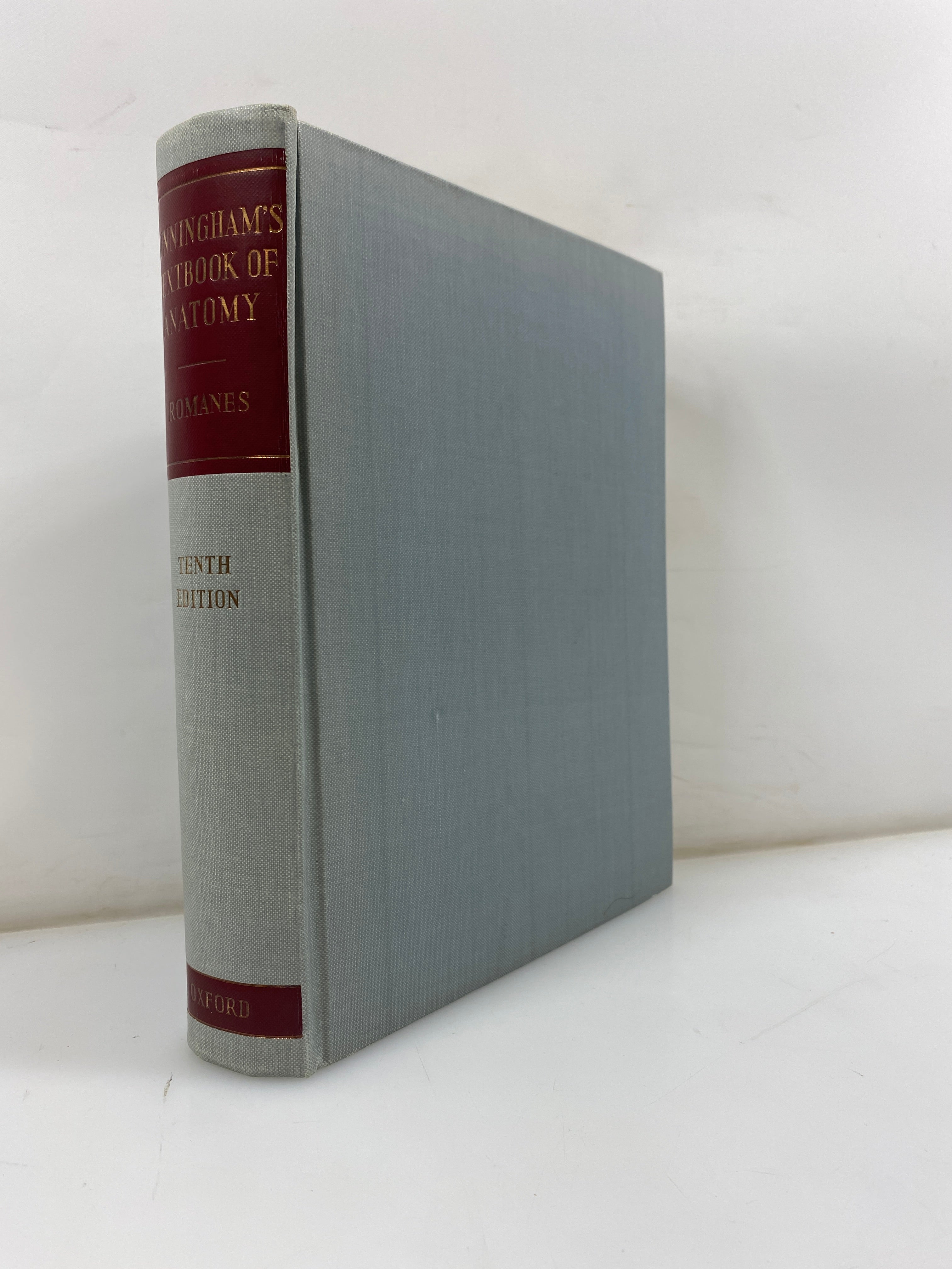 Cunningham's textbook of Anatomy by Romanes 1964 10th Ed. HC