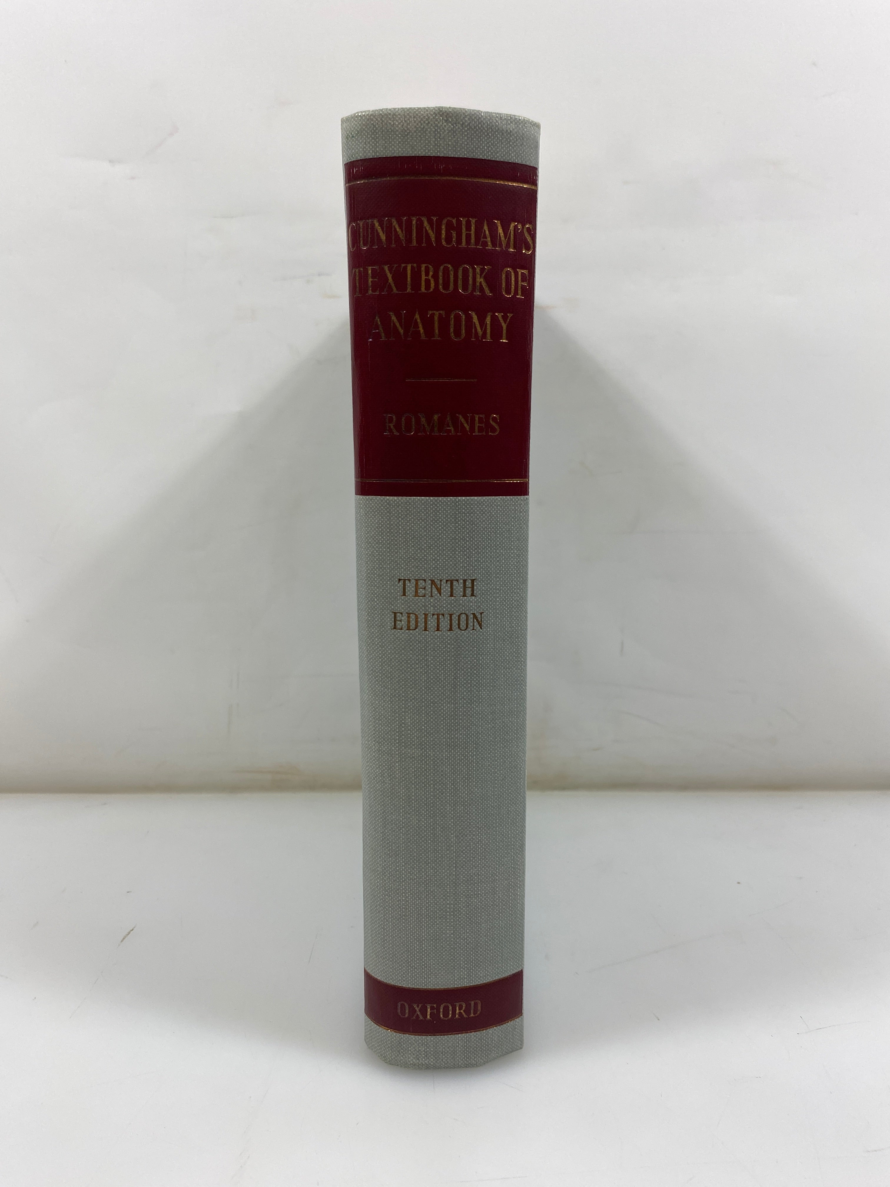 Cunningham's textbook of Anatomy by Romanes 1964 10th Ed. HC