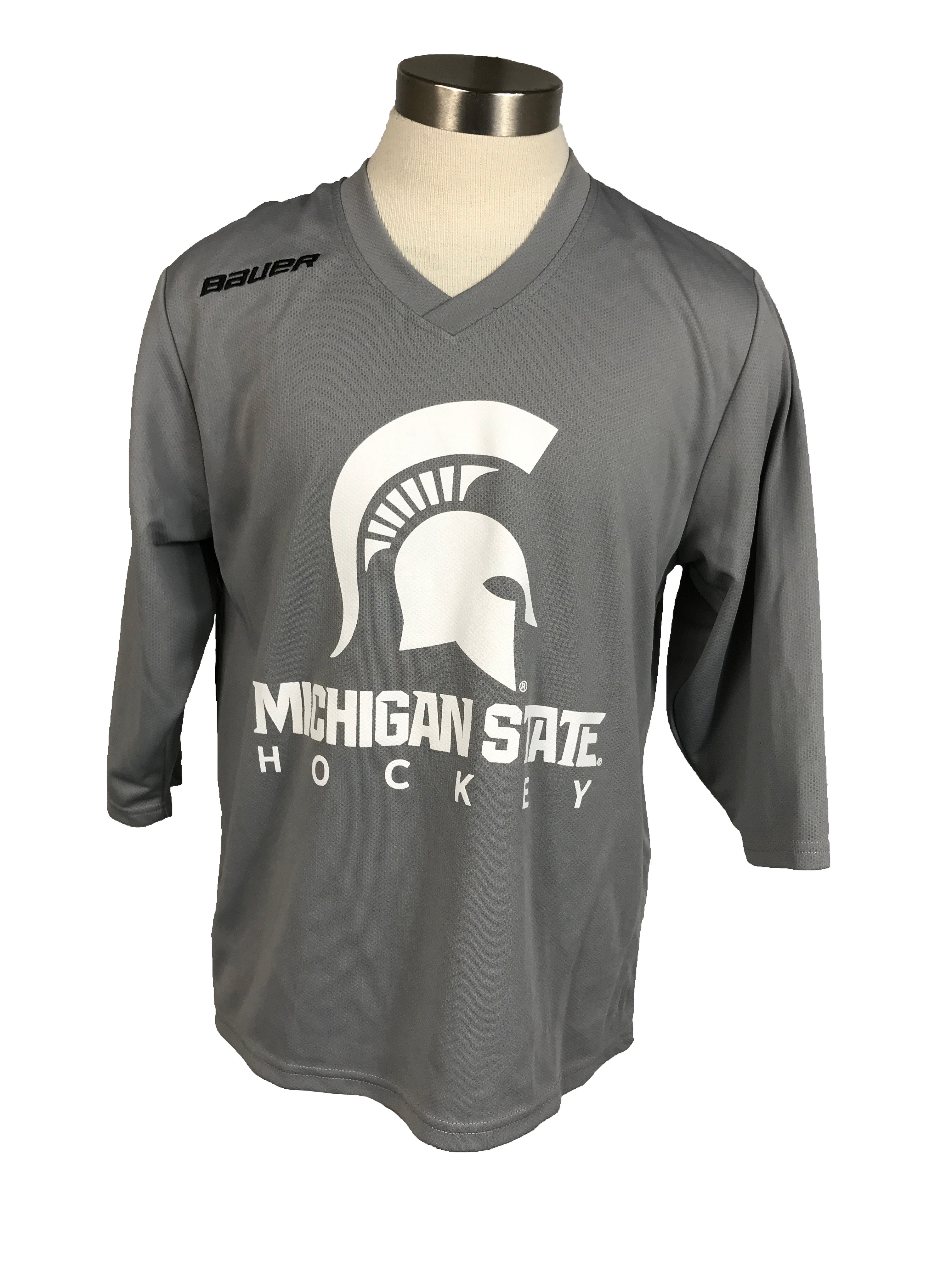 Bauer Gray MSU Hockey Jersey Youth Size Medium/Large