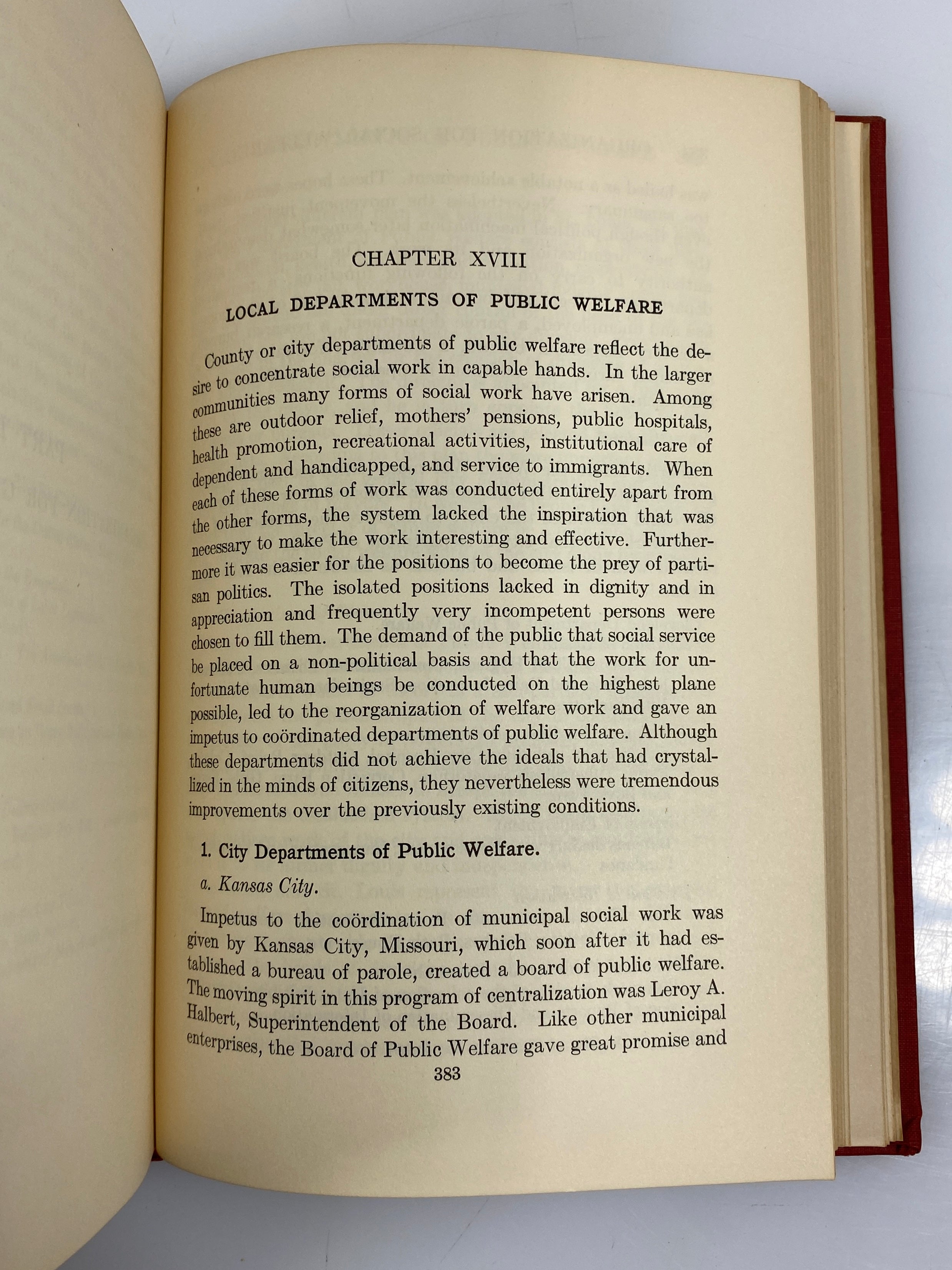 Organization for Social Welfare by George B. Mangold 1936 HC