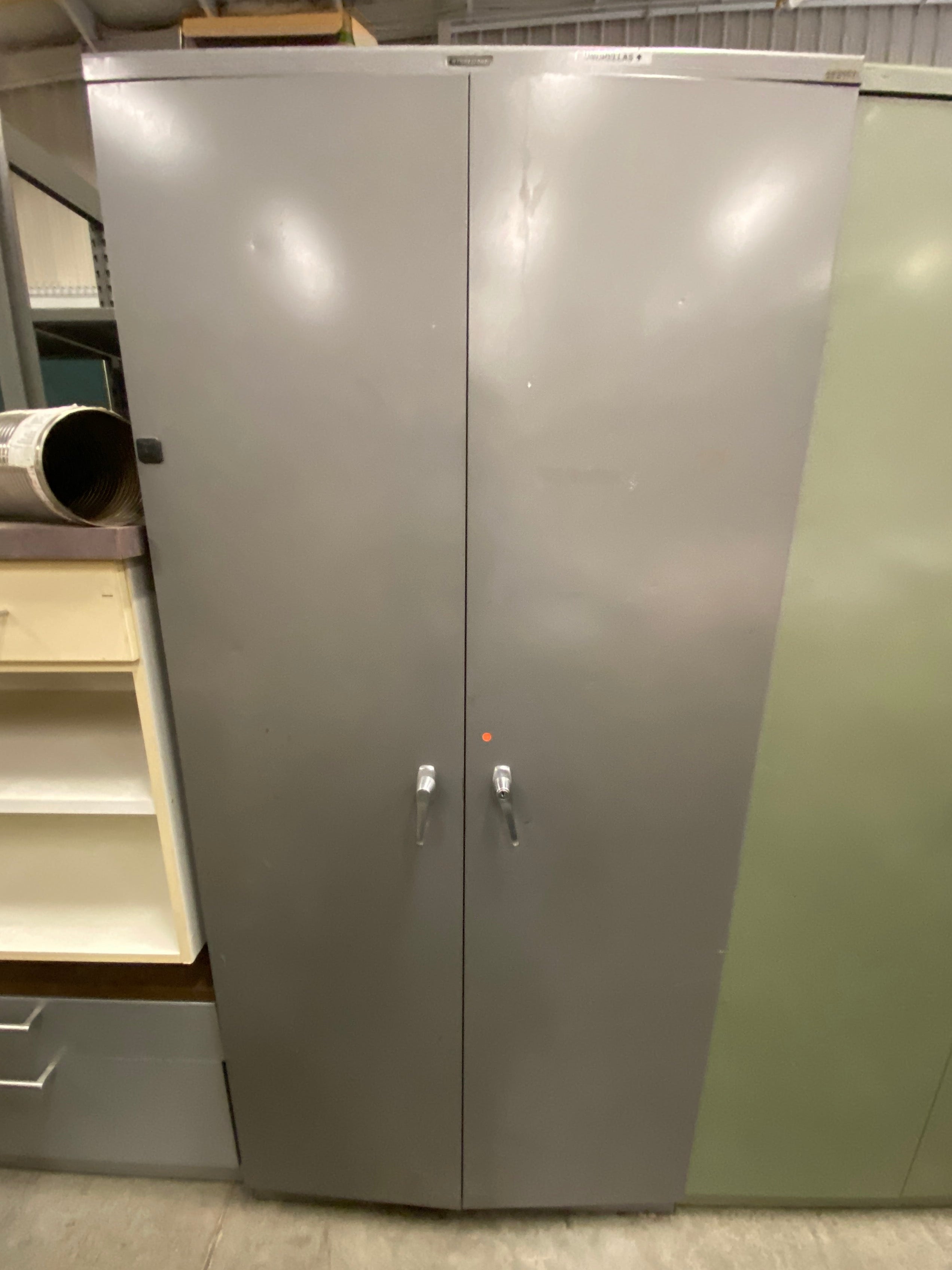 Steelcase Dark Grey 2-Door Lockable Cabinet