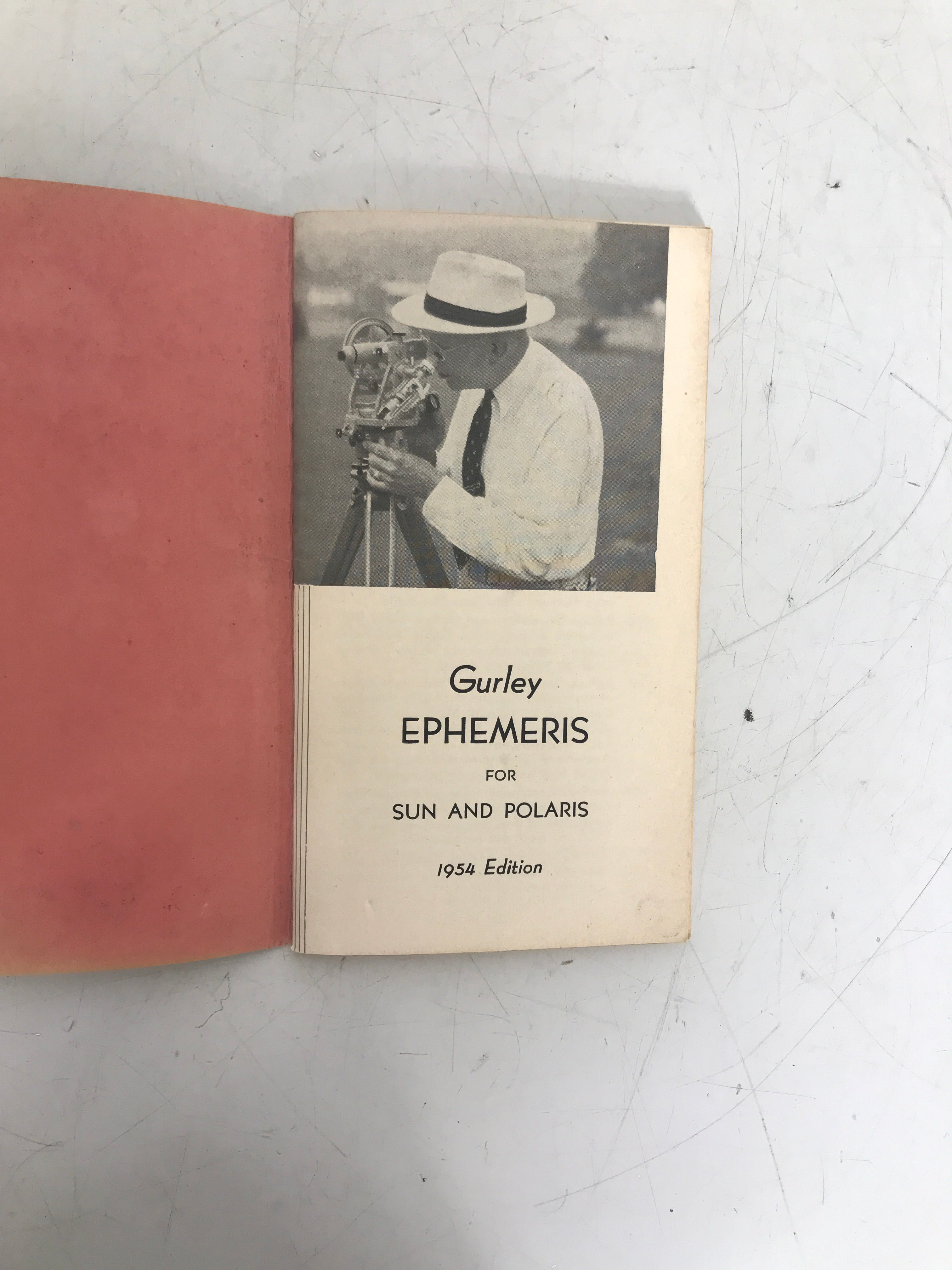 Gurley Ephemeris for the Sun & Polaris With Chart 1954 Ed SC