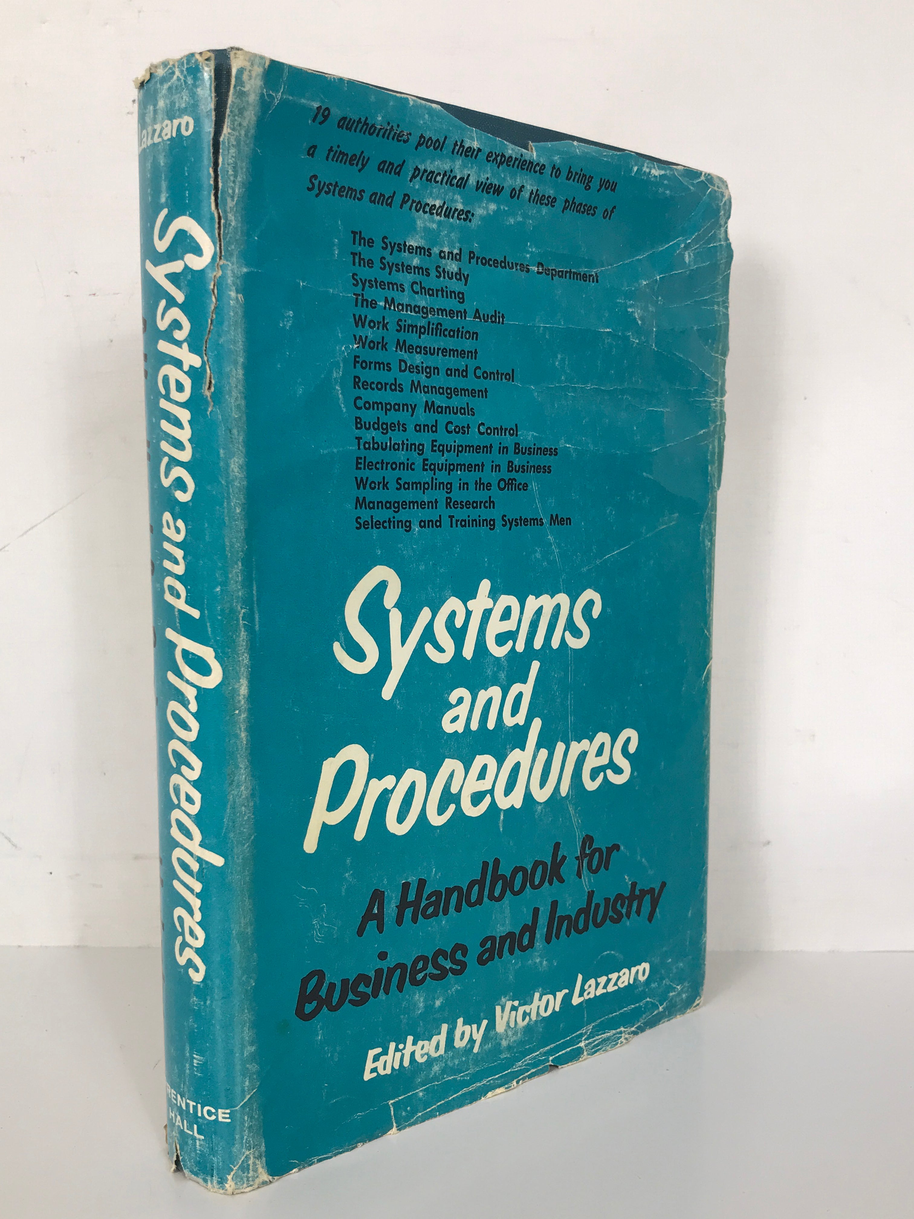 Systems and Procedures by Victor Lazzaro (1959) A Handbook for Business an Industry Vintage HC DJ