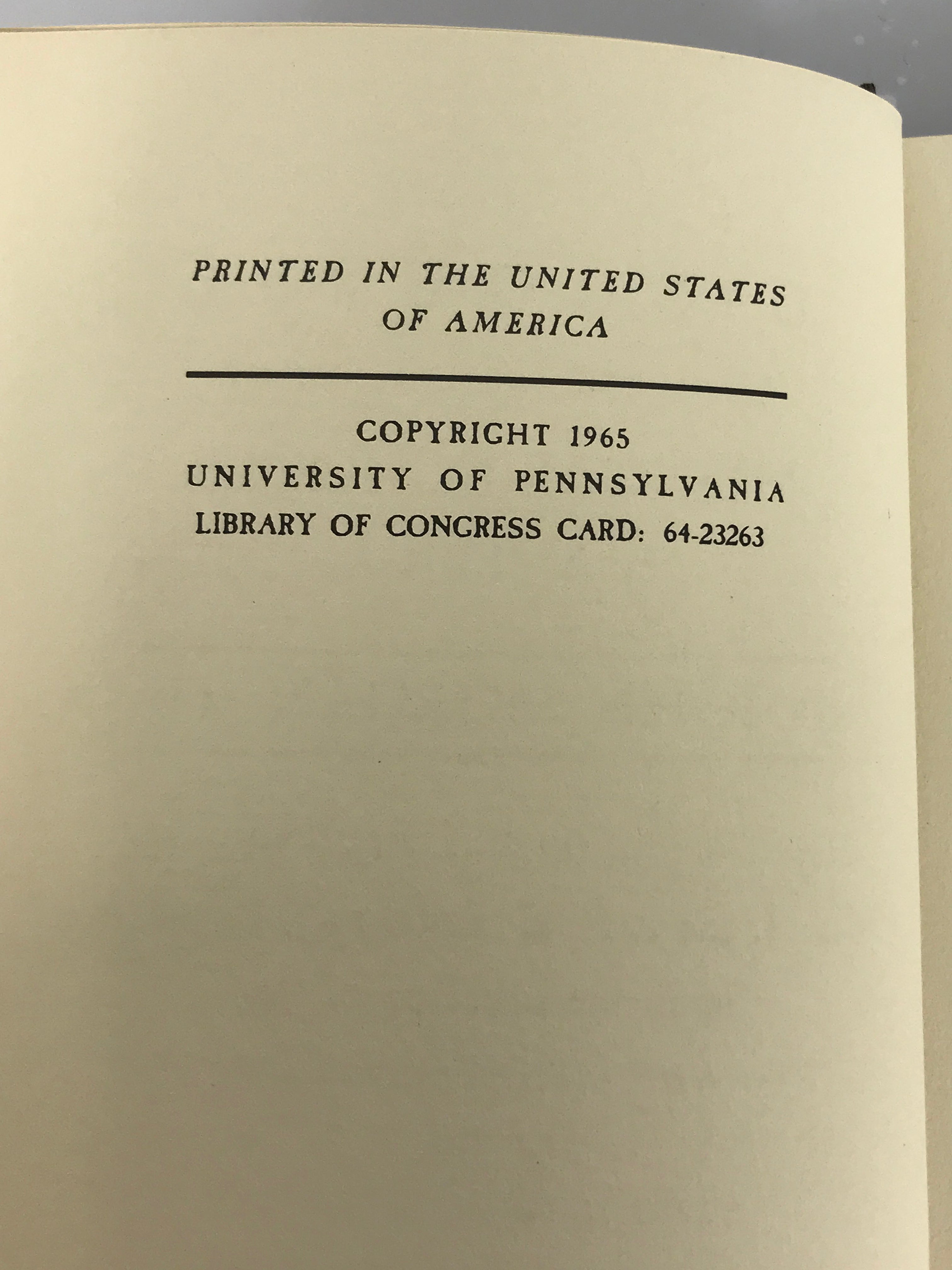 Dr. Morgan's Discourse Upon the Institution of Medical Schools in America 1965
