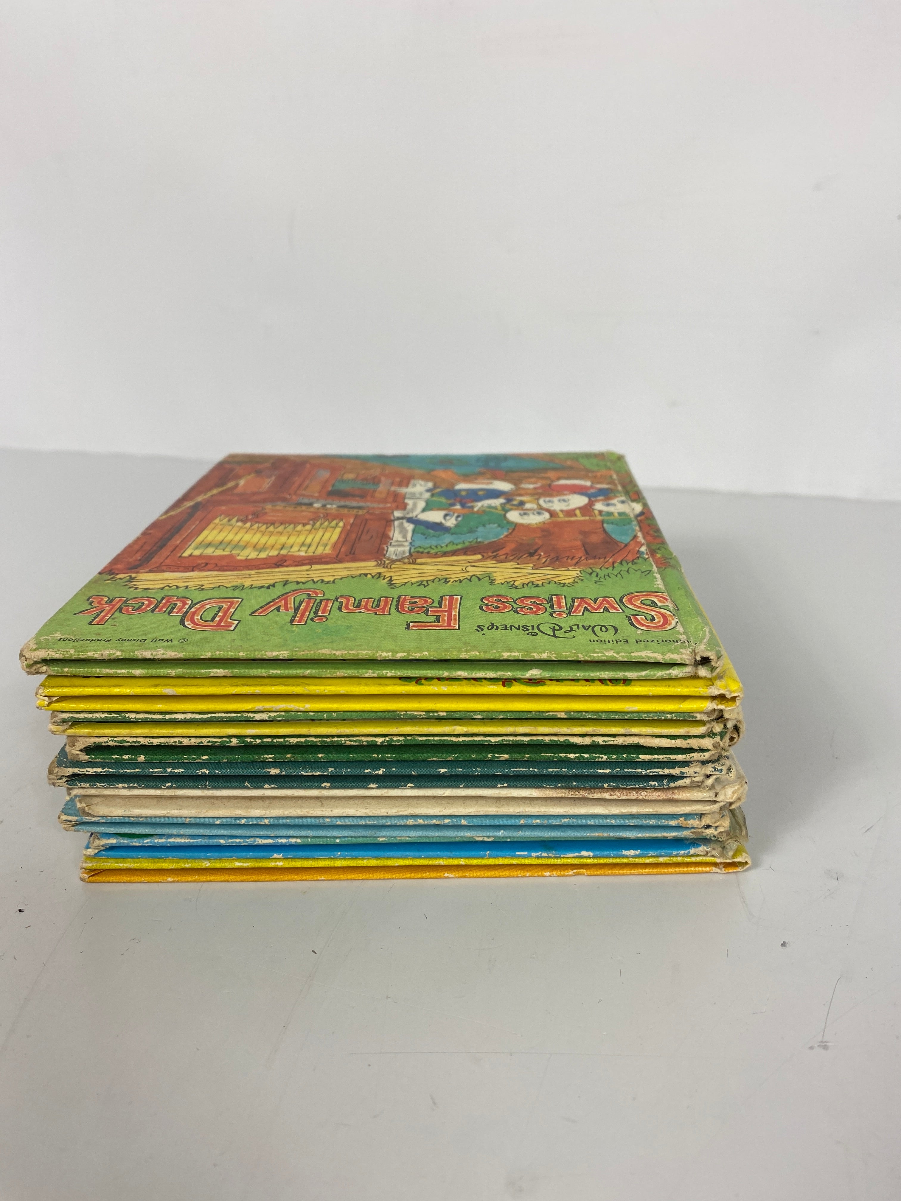 Lot of 9 Vintage Tell-A-Tale Books DISNEY Donald Duck Golden HC