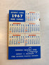 Detroit Lions Pocket Schedule 1967