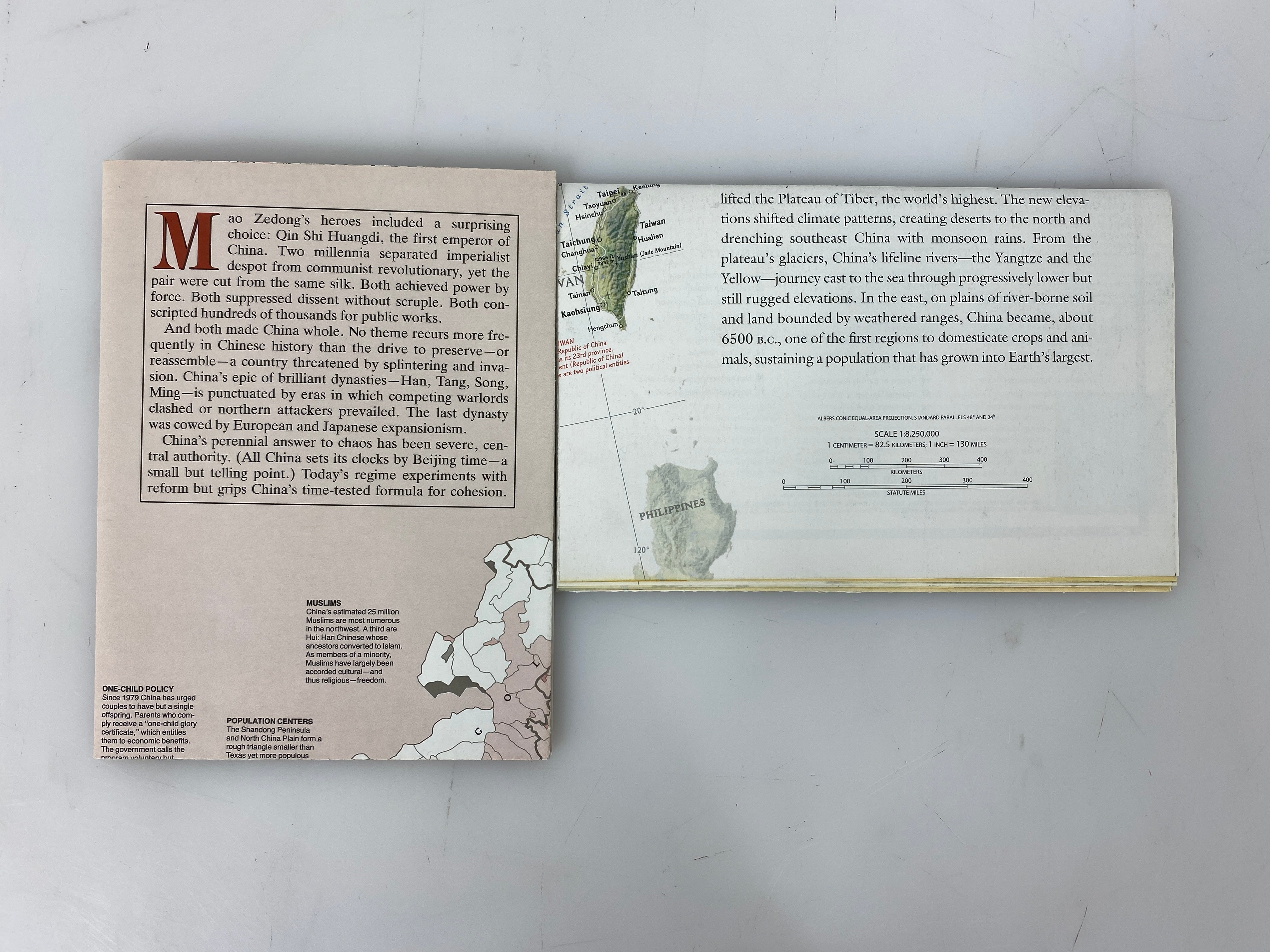 Lot of 2 Nat Geo Maps: China Maps and Posters 1991-2008