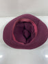 Vintage 1930s Maroon Fedora Hat with Feather