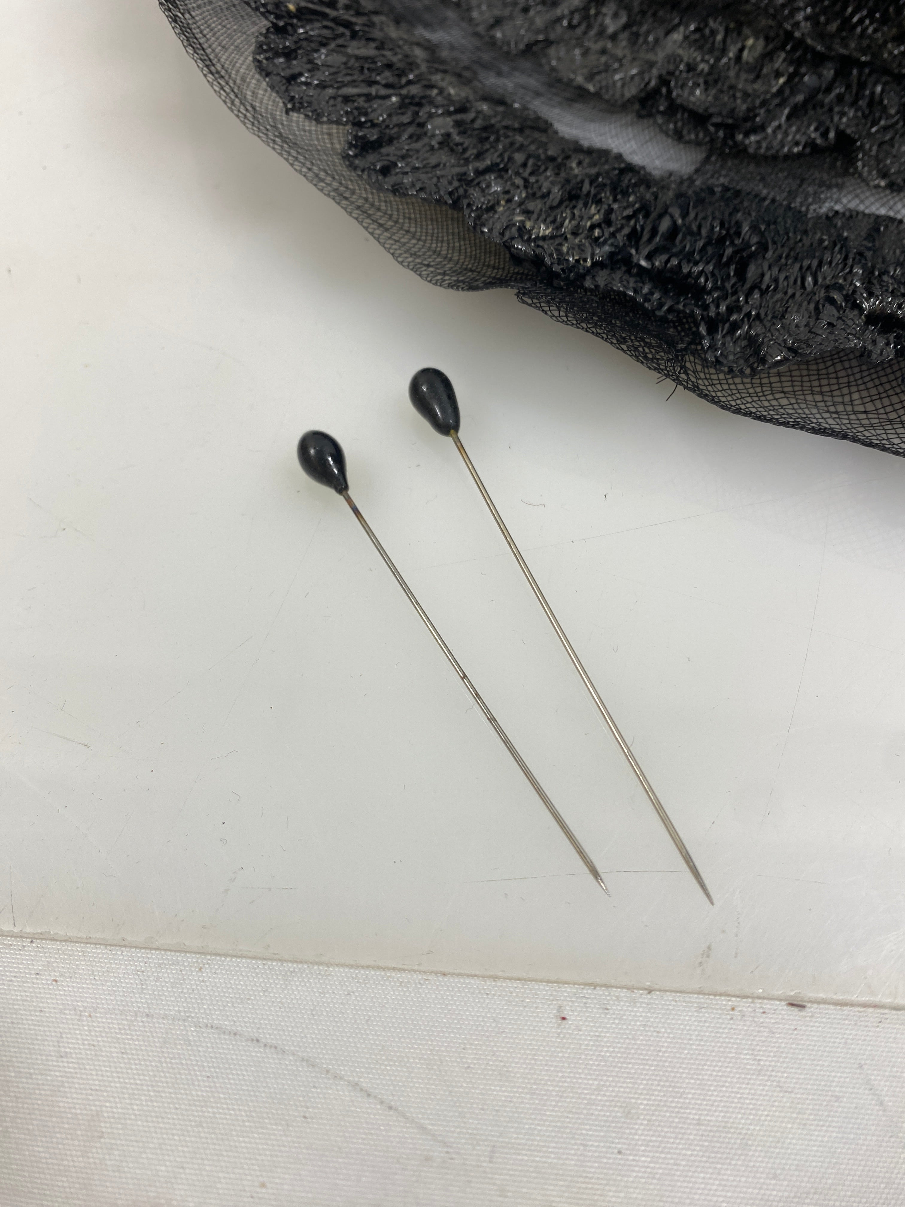 Vintage 1930s Weisent Black Wide Brim Women's Hat