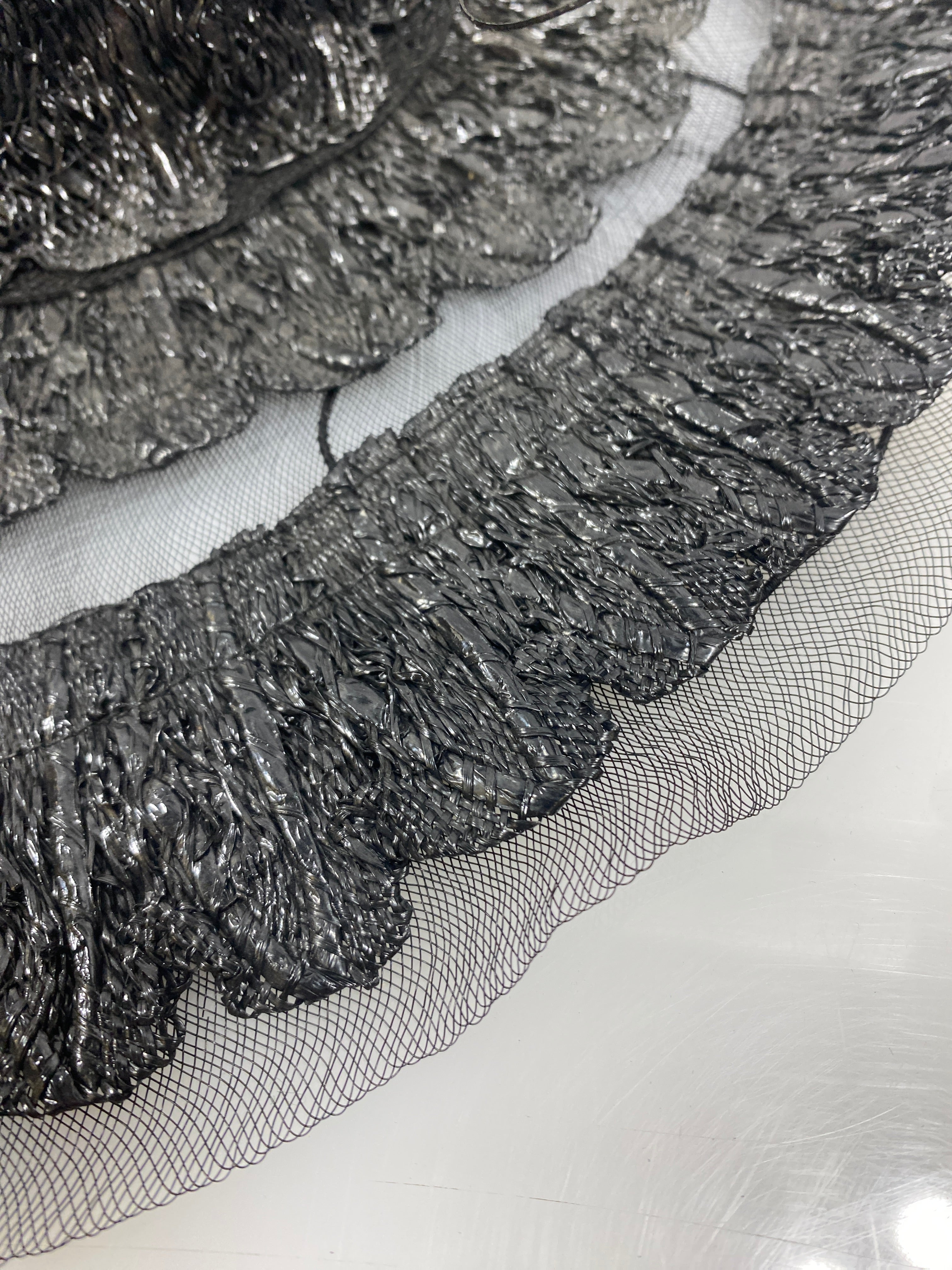 Vintage 1930s Weisent Black Wide Brim Women's Hat