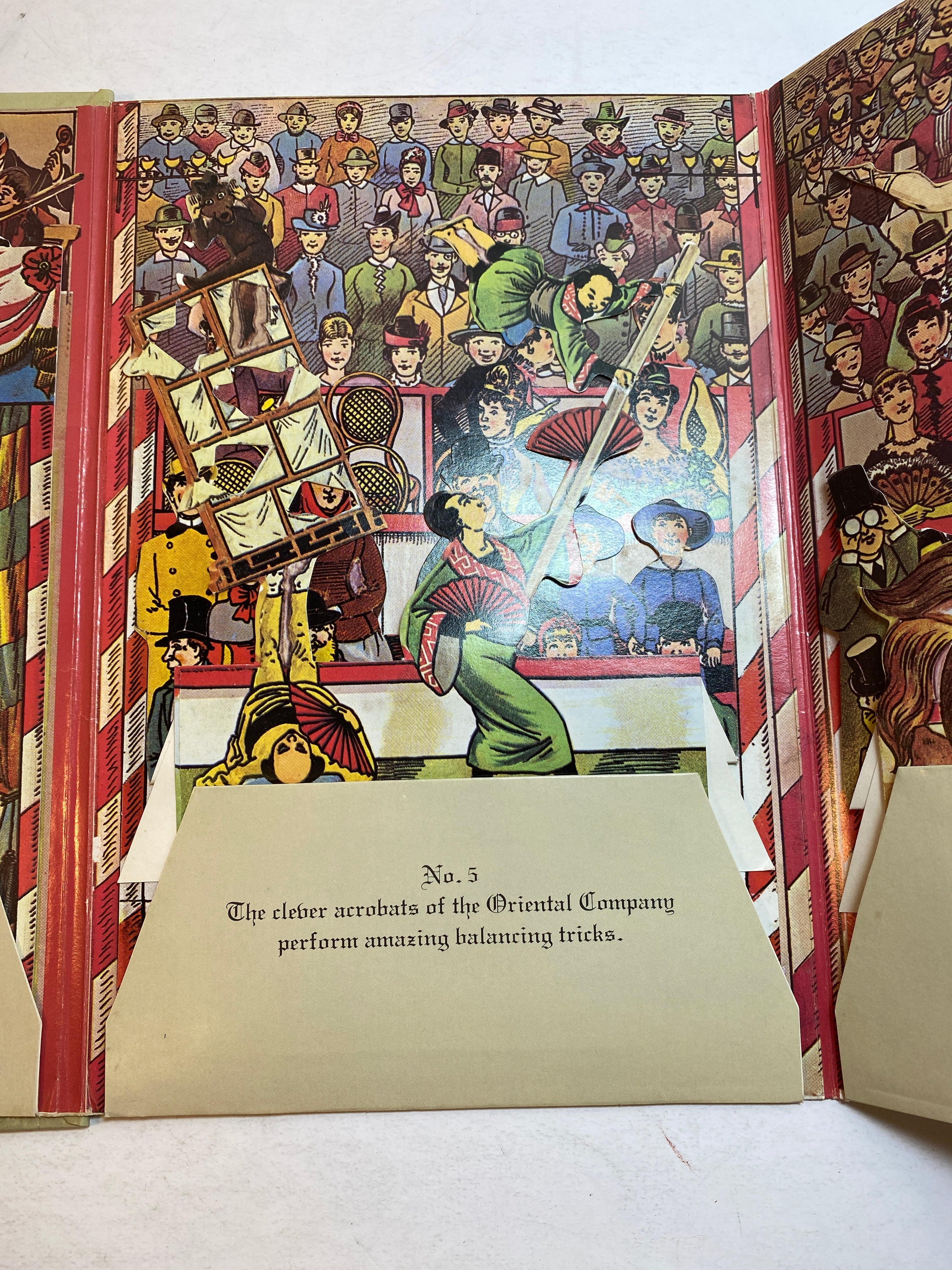 International Circus Adaptation of Antique Pop Up Book HC 1979