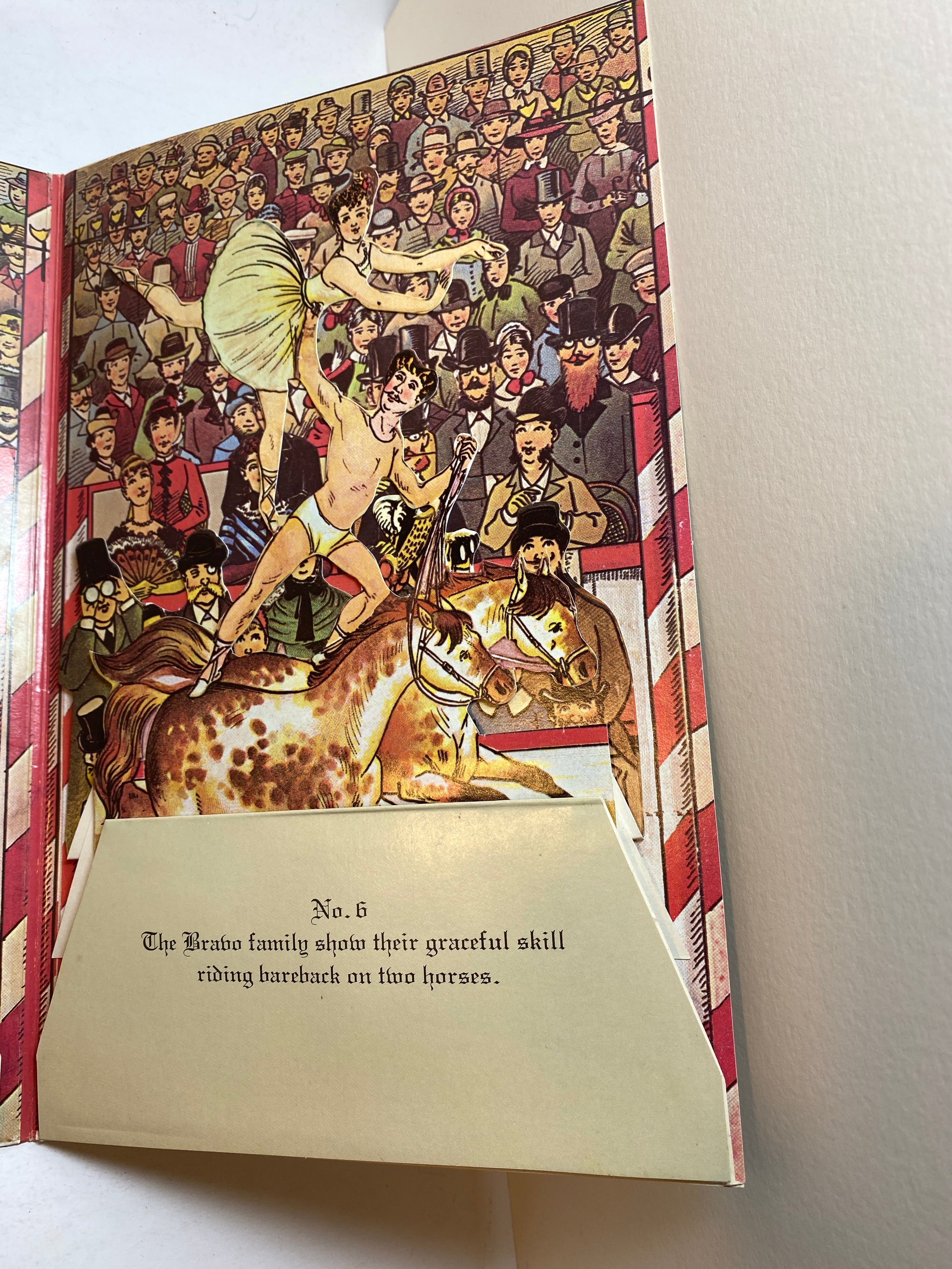 International Circus Adaptation of Antique Pop Up Book HC 1979
