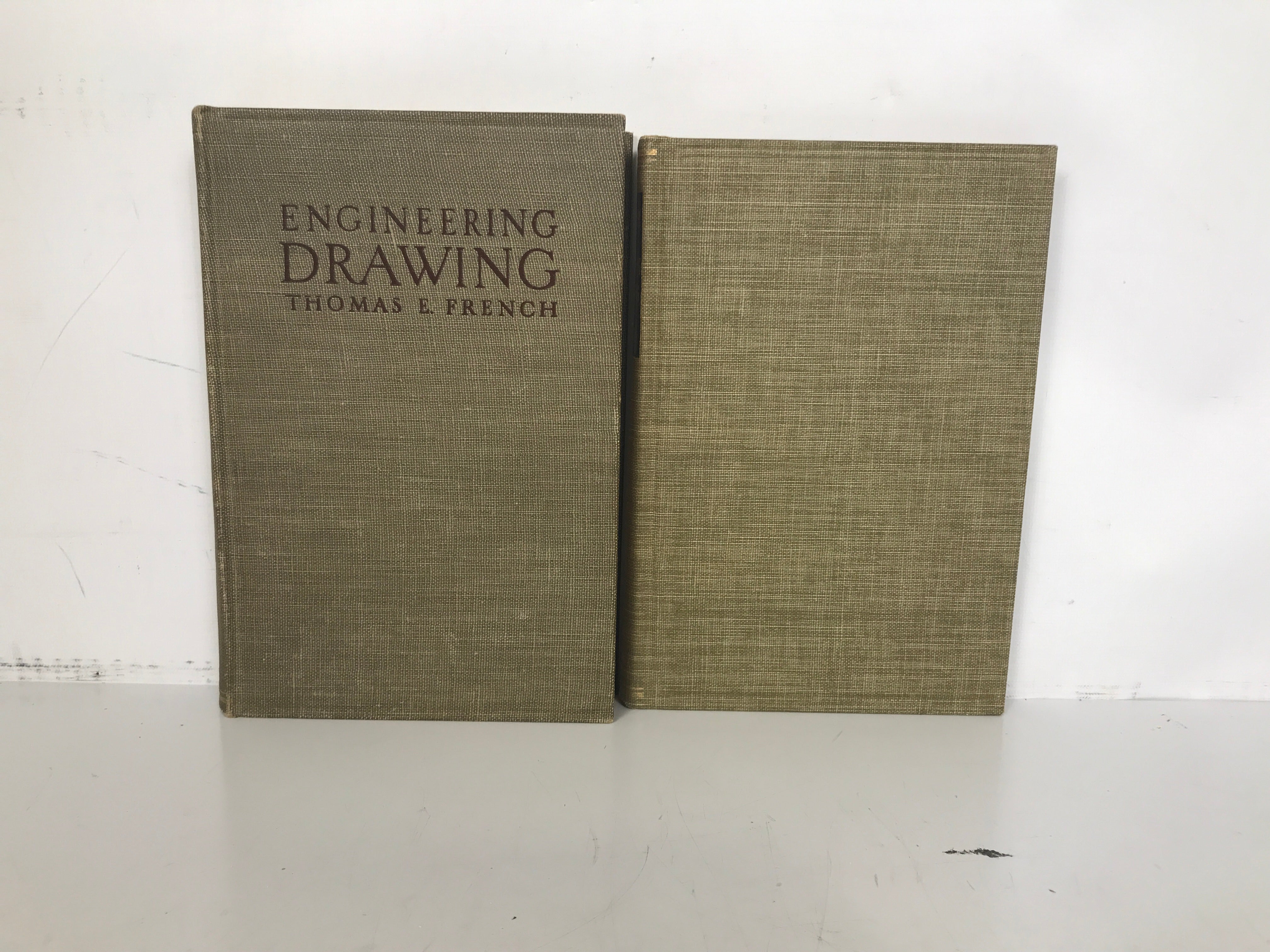 Lot of 2 Engineering Drawing Texts French/Hood 1952-1954 HC