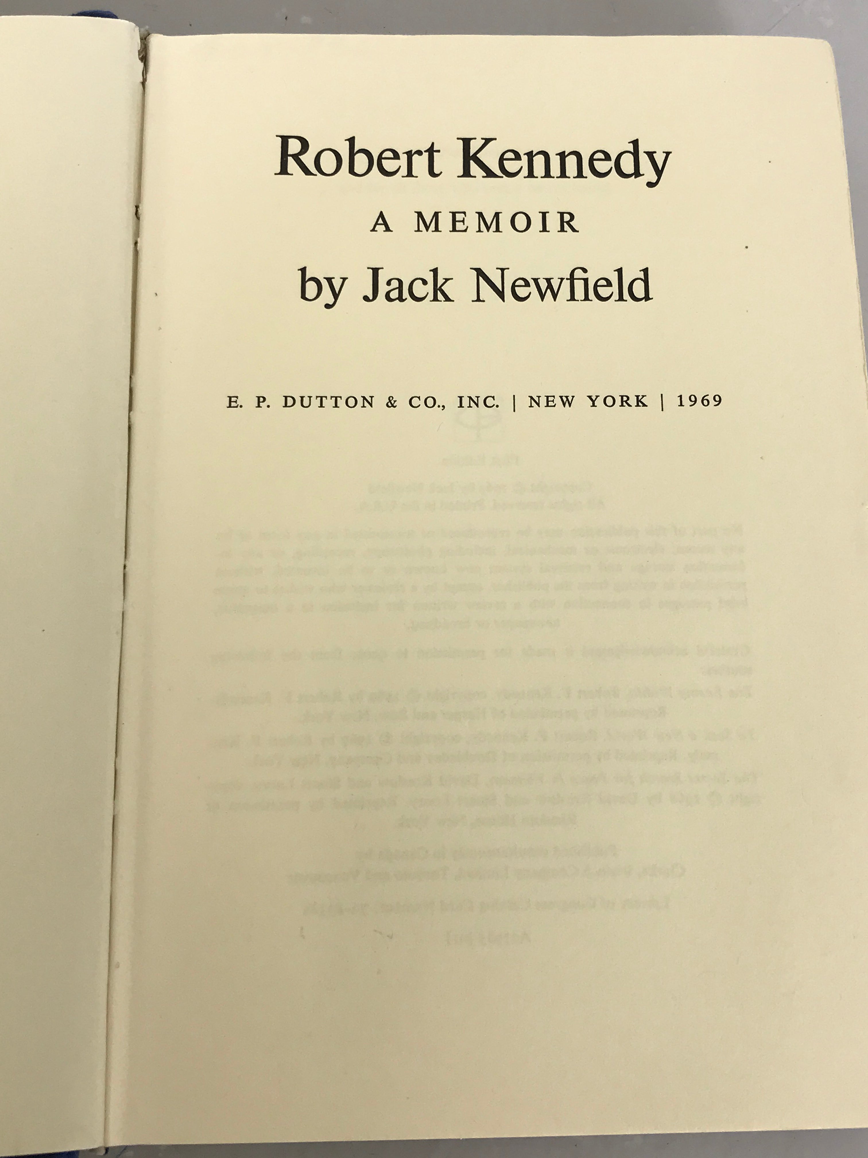 Lot of 2 Robert Kennedy: Robert Kennedy A Memoir (1969, 1st) and Why Robert Kennedy Was Killed (1970, 1st) HC