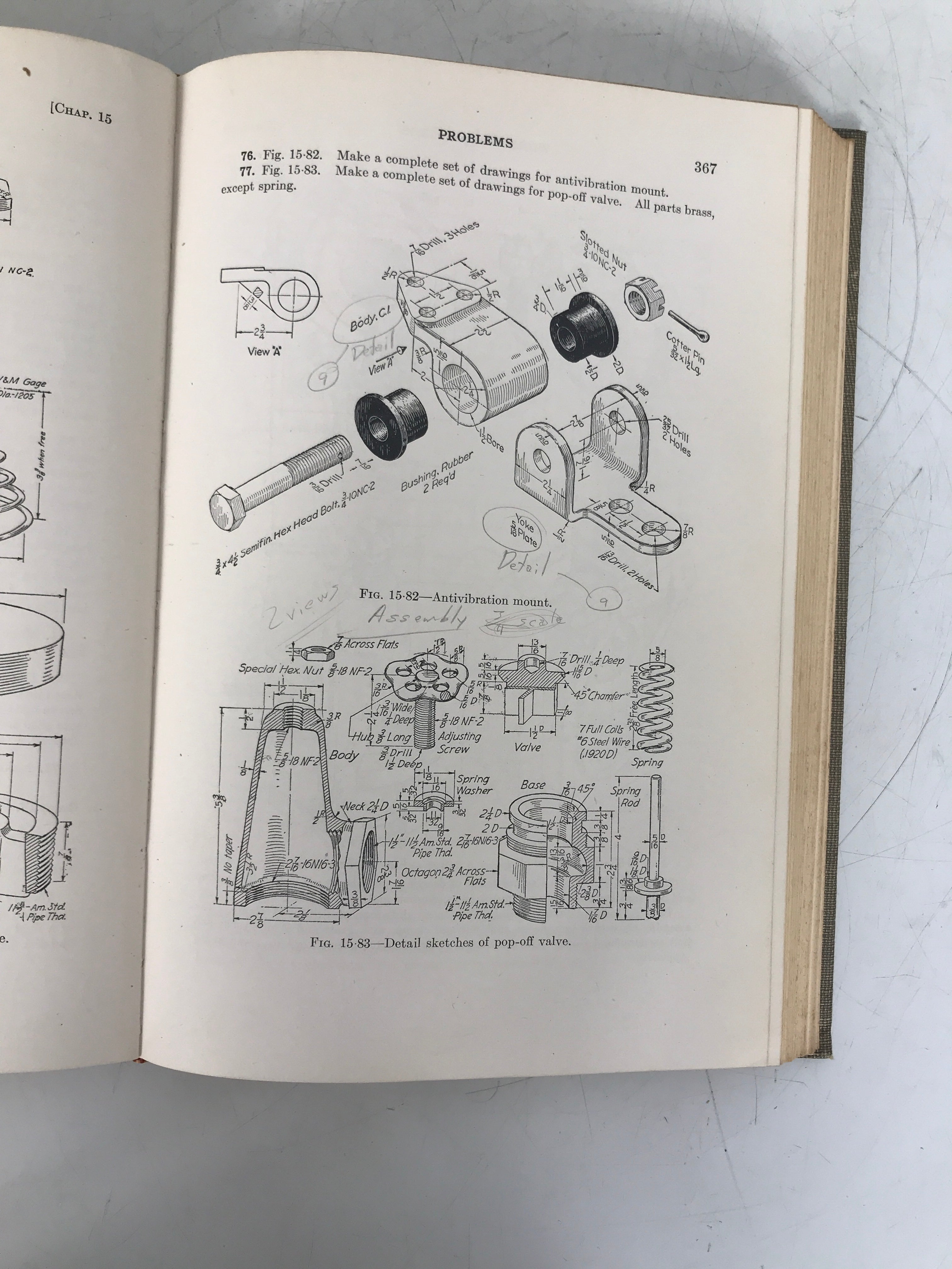 Lot of 2 Engineering Drawing Texts French/Hood 1952-1954 HC