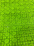 Vintage 1970s Neon Green Woven Fabric