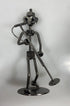 Silver Nuts And Bolts Singer With Microphone Metal Figurine
