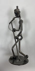 Silver Nuts And Bolts Singer With Microphone Metal Figurine