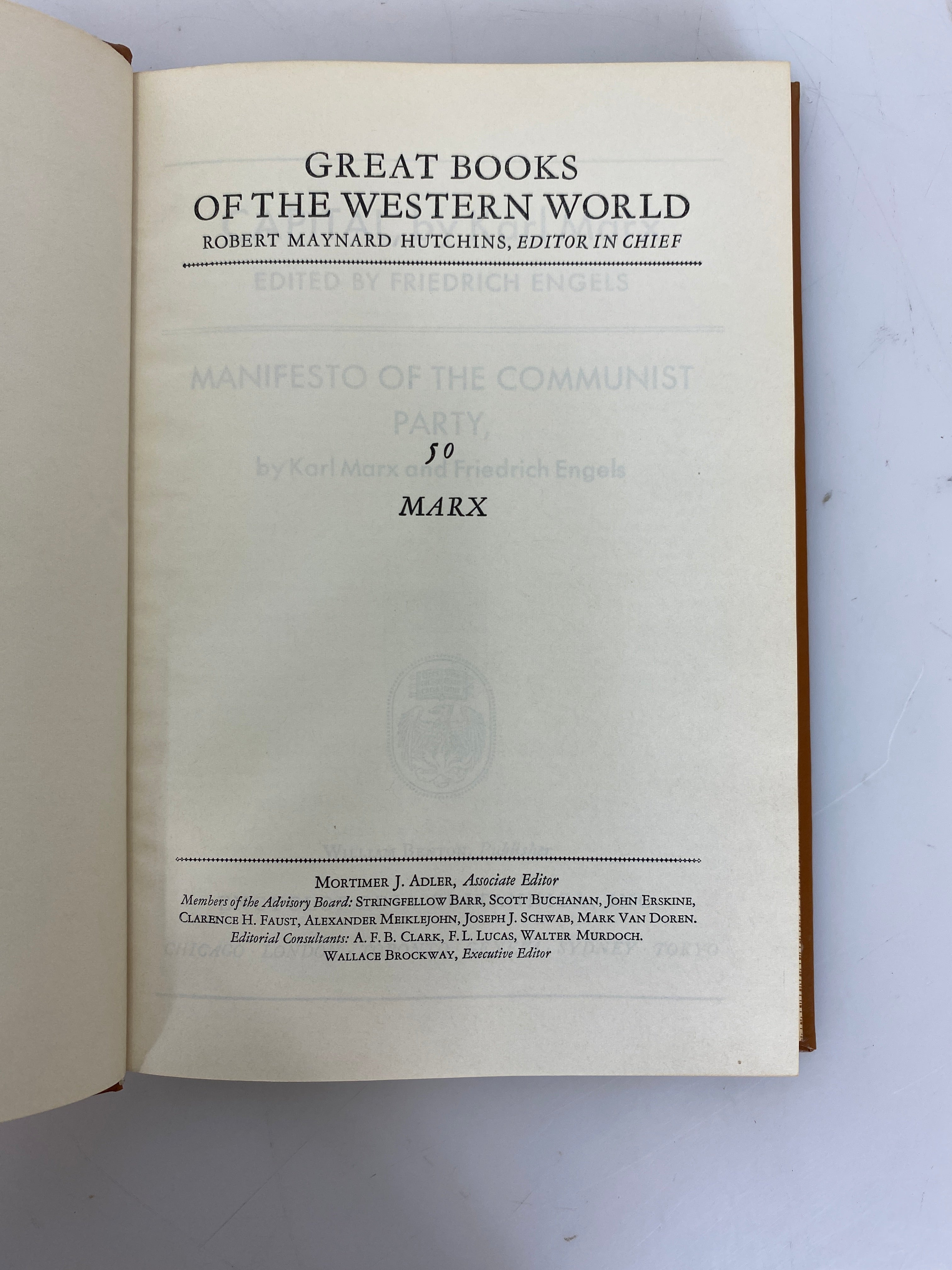 Lot of 12 Britannica Great Books of the Western World 1952 HC